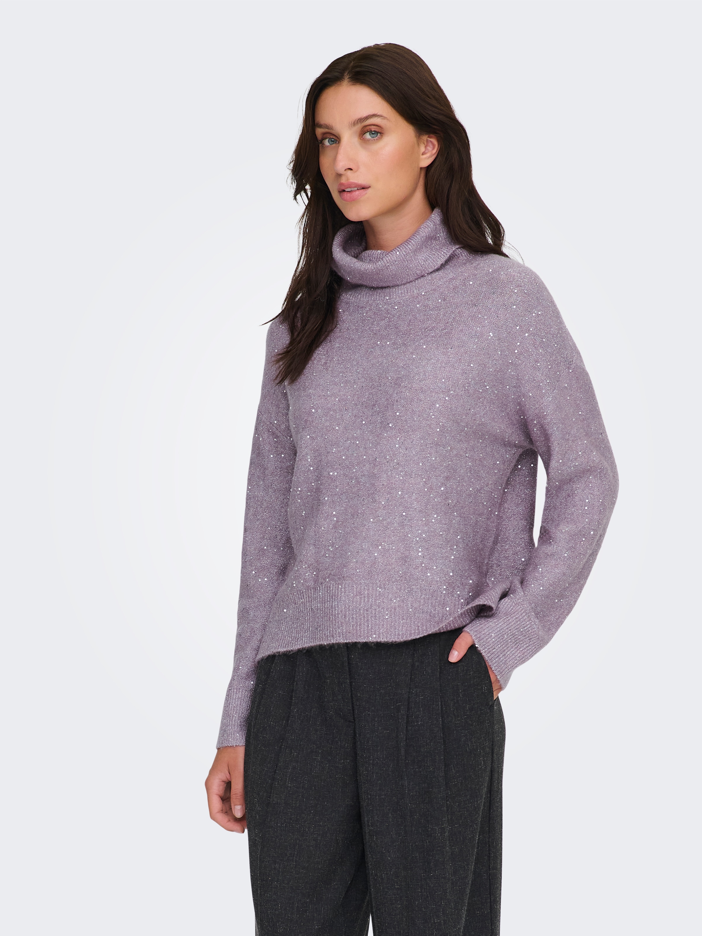 ONLY Rollkragenpullover "ONLARIZONA LS SEQUINS ROLLNECK PULL KNT" günstig online kaufen