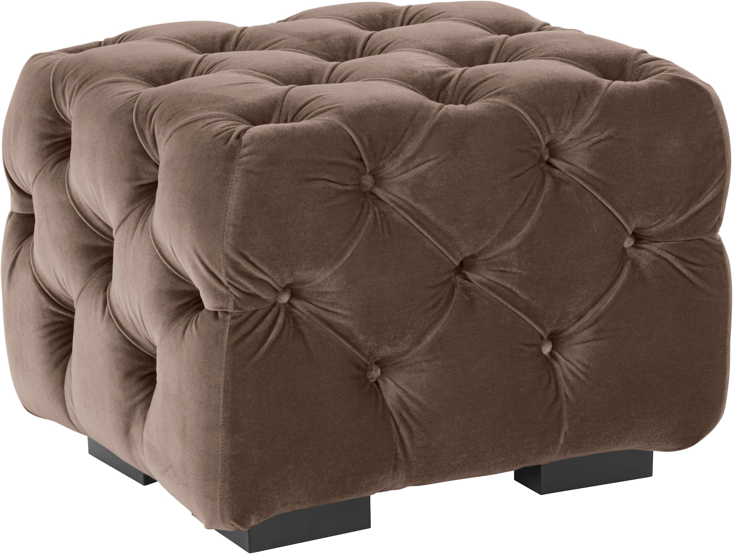 Guido Maria Kretschmer Home&Living Polsterhocker »Kalina«, mit klassischer Chesterfield-Knopfheftung, passend zur Serie "Kalina"