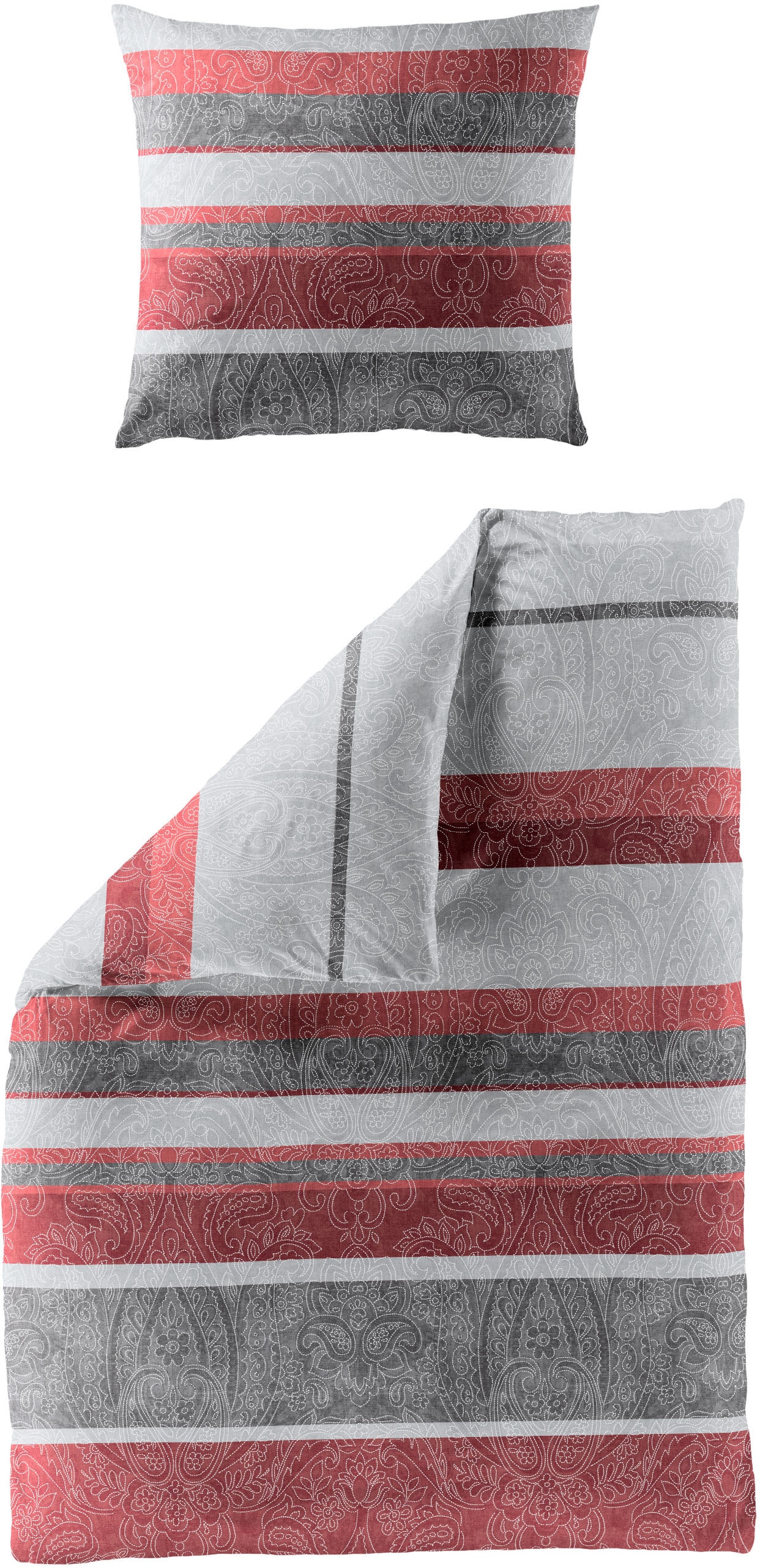 BIERBAUM Bettwäsche "6908" 2 Stk. tlg. Biber, 100 % Baumwolle, pflegeleicht günstig online kaufen