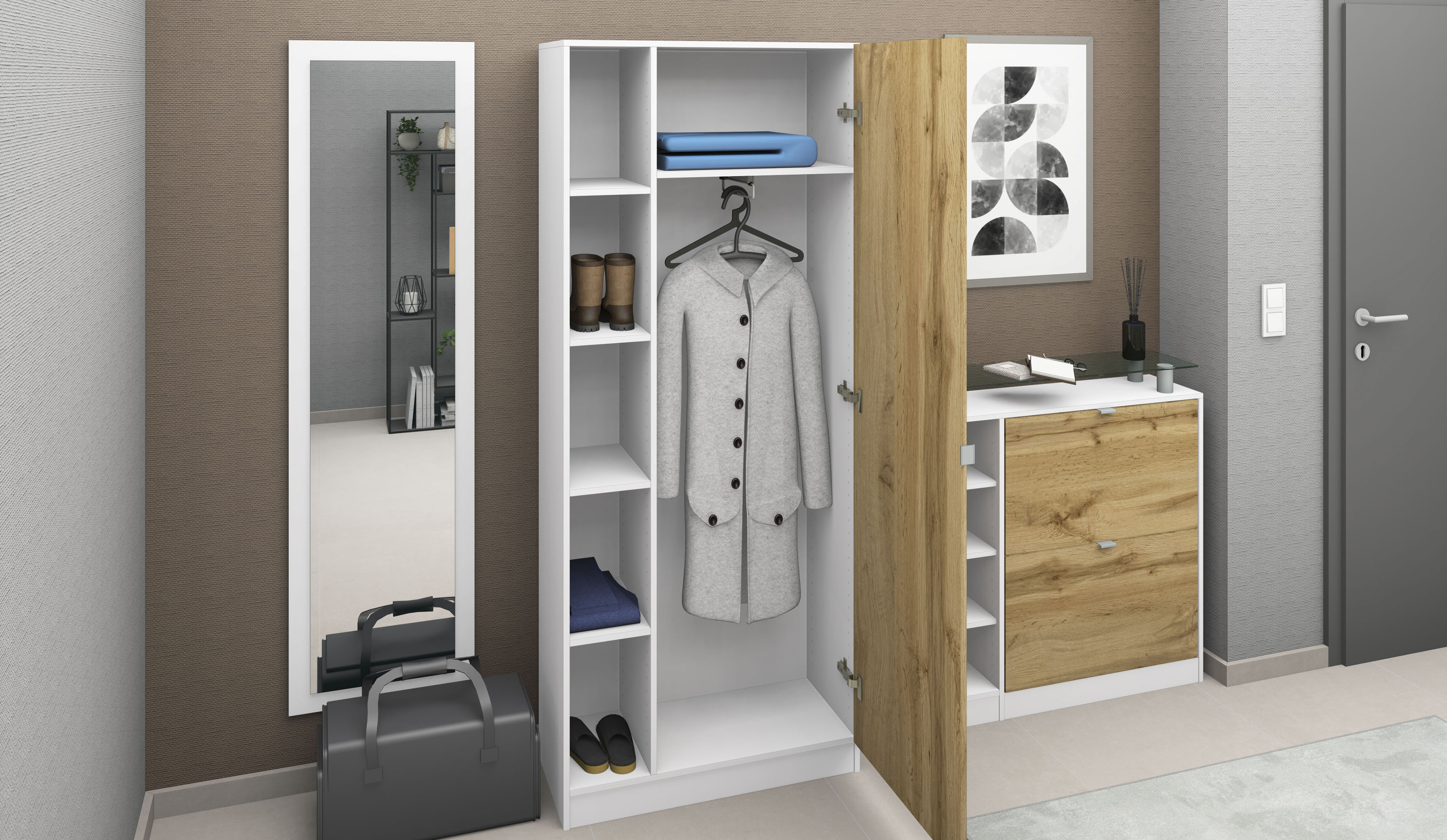 Thumbnail - borchardt Möbel Garderobenschrank "Dolly", Höhe 185 cm