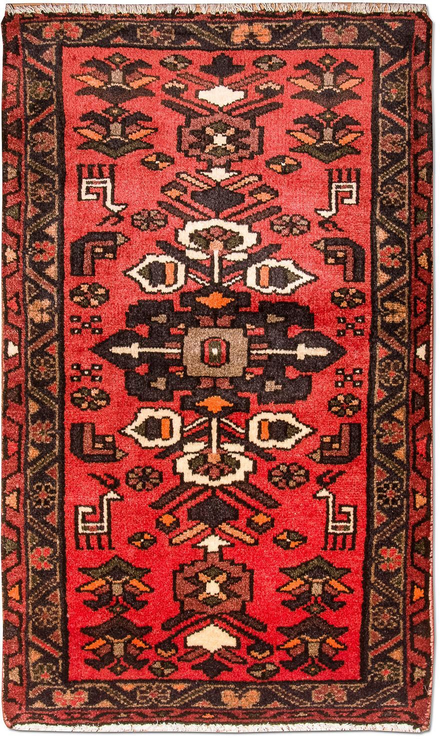 Wollteppich »Hamadan Teppich handgeknüpft rot«, rechteckig, handgeknüpft