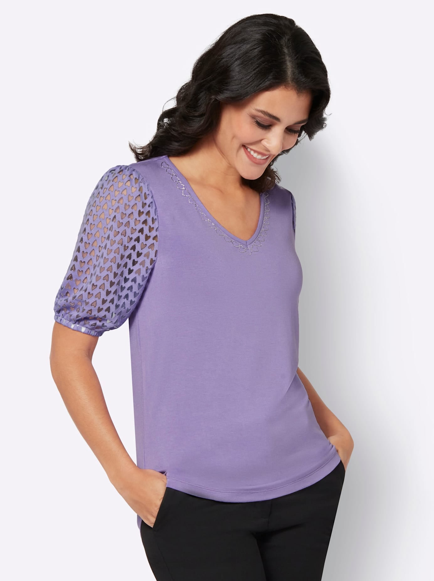 creation L Kurzarmshirt "Shirt" 1 Stk. tlg. günstig online kaufen