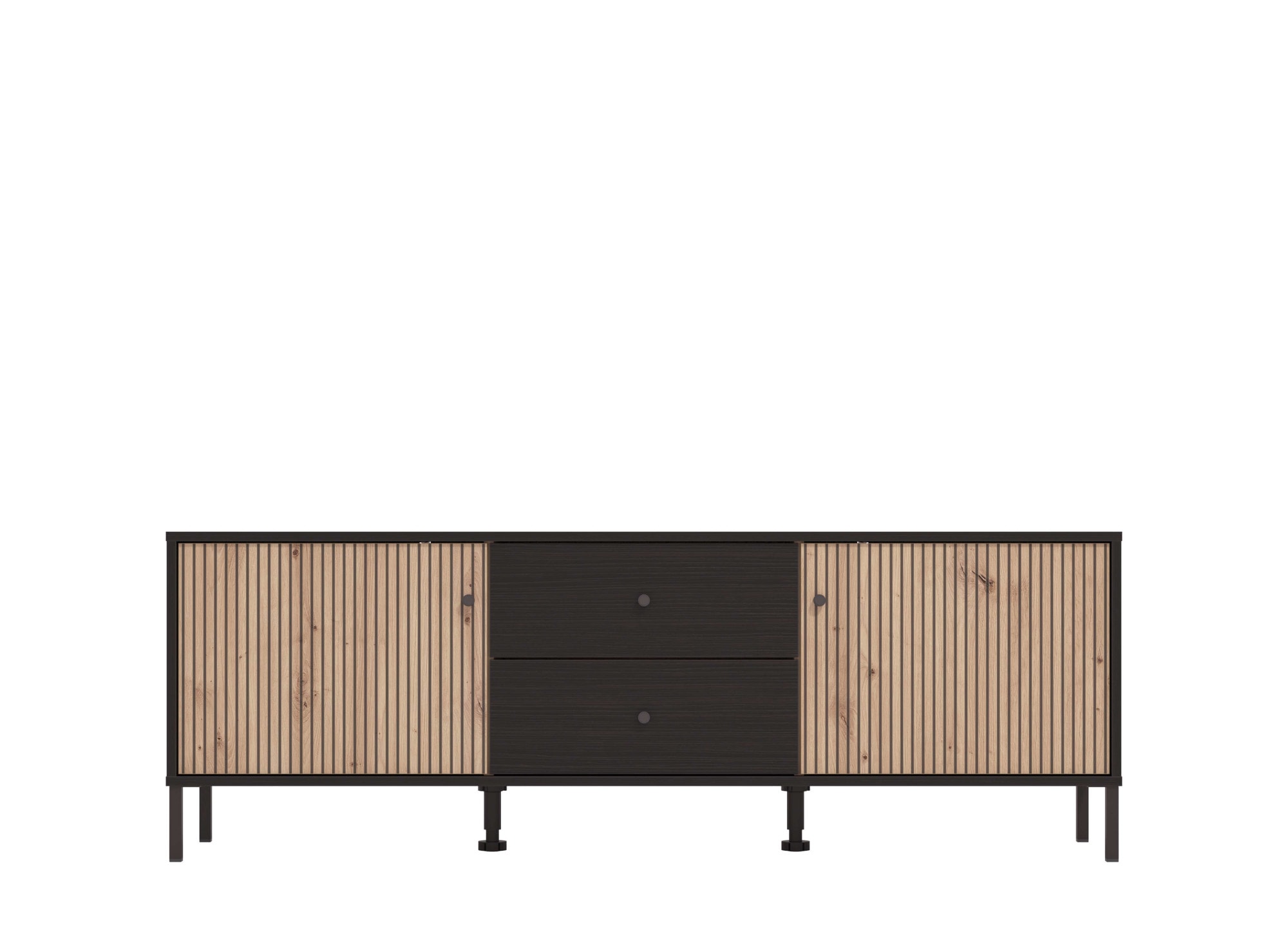 INOSIGN Lowboard »Correze, TV-Lowboard, TV-Schrank, TV-Ständer, Breite 157 cm«, Kommode mit 4 geschlossenen Fächern, mit 2 Türen, Holzoptik