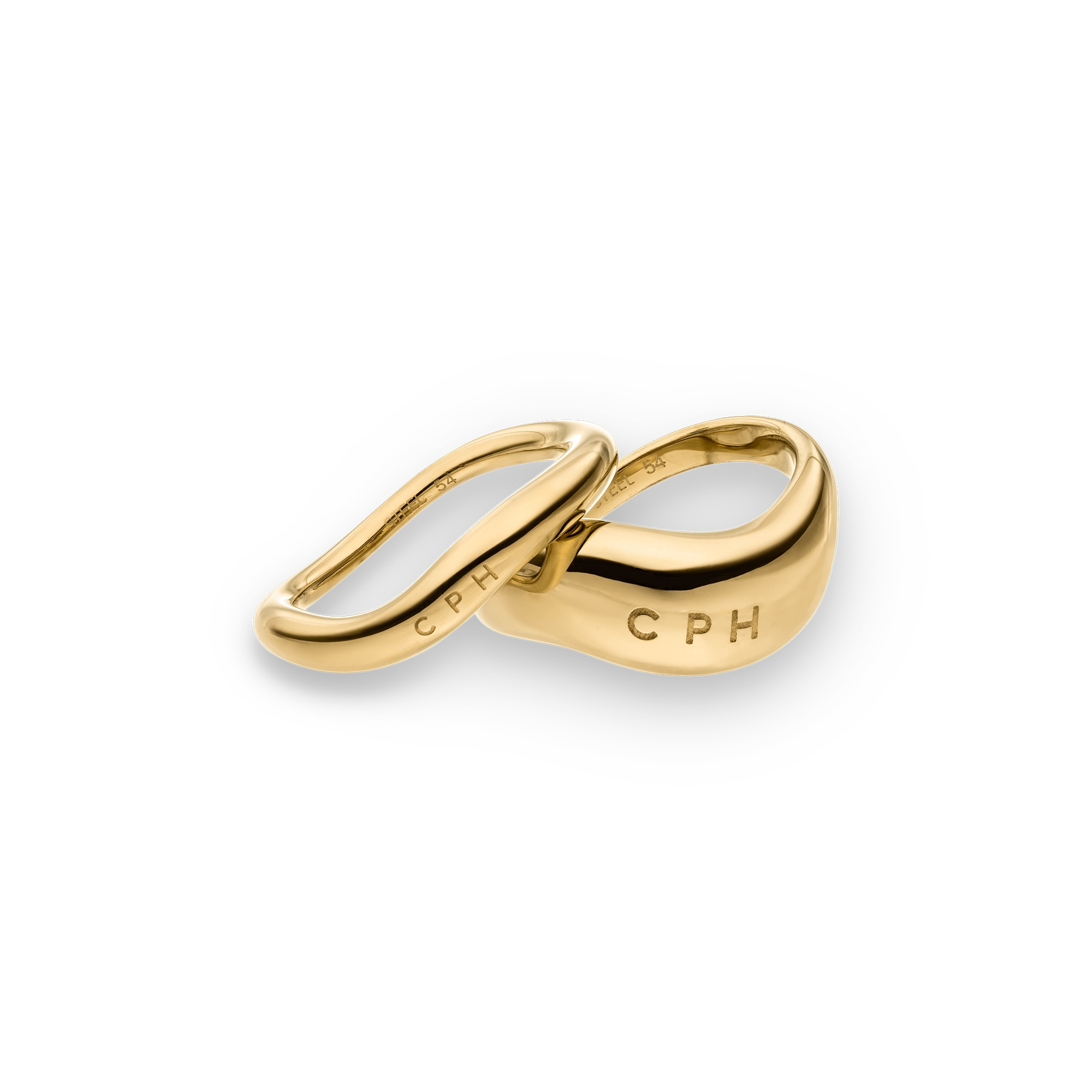 Copenhagen Studios Ring-Set »Schmuck Geschenk Edelstahl Ringset Organics, einzeln tragbar«
