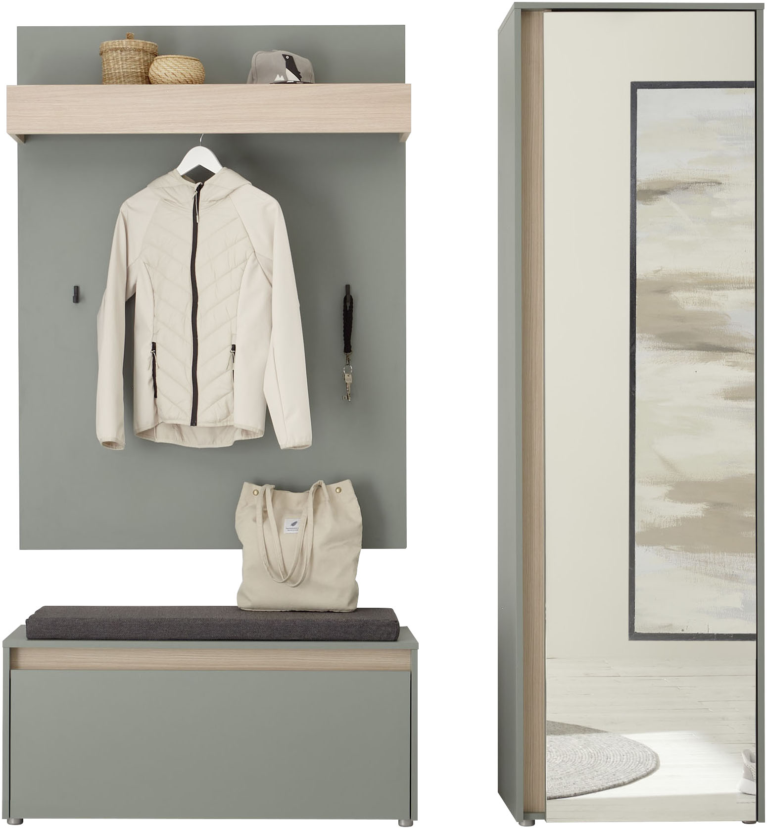 Thumbnail - INOSIGN Garderoben-Set "GIRON/CiTY, moderne Garderobe, Komplettset mit viel Stauraum" Komplett-Set, 3 Stk. tlg.