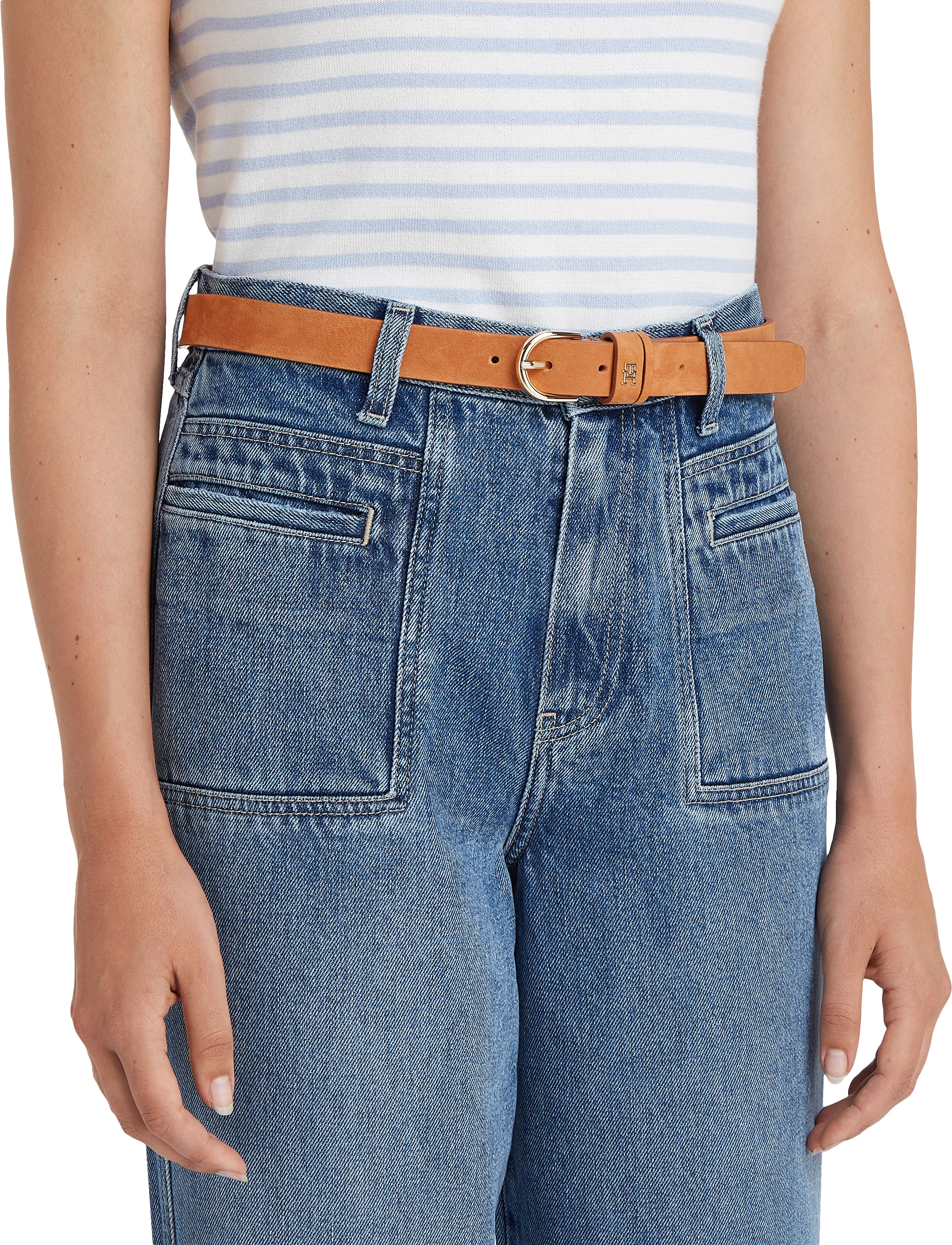 Tommy Hilfiger Ledergürtel »ESSENTIAL EFFORTLESS 2.5 NUBUCK«, Größenverstellbar