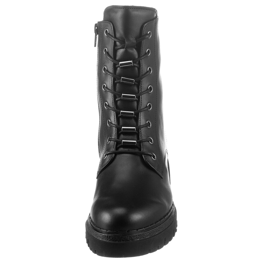 Schuhe Stiefeletten Gabor Schnürboots, mit besonderer Metall-Applikation schwarz Schuhe Stiefeletten Gabor Schnürboots, mit besonderer Metall-Applikation schwarz
