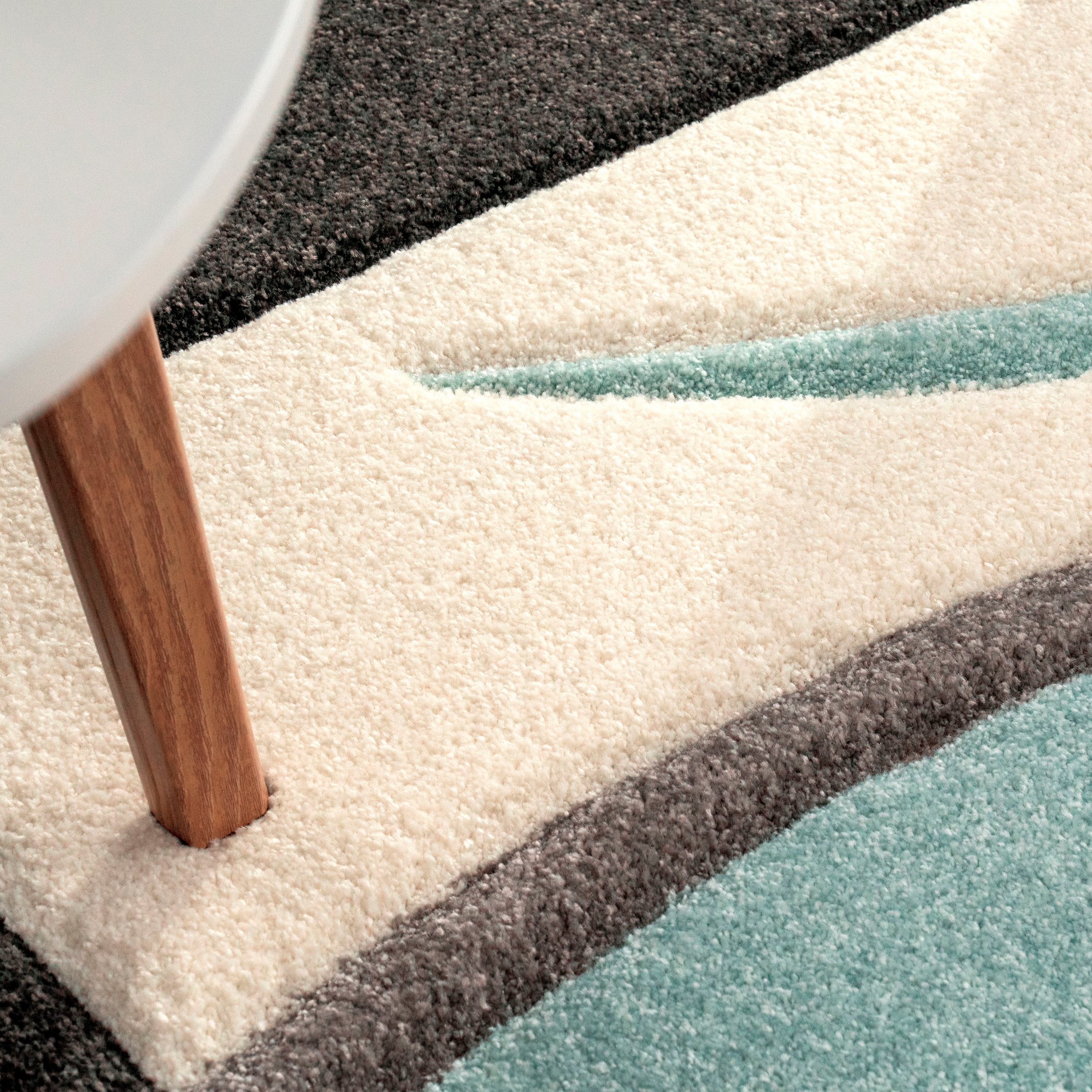 Paco Home Teppich »Lara 235«, rechteckig, 16 mm Höhe, Kurzflor, modernes Design, Pastell-Farben, mit Konturenschnitt