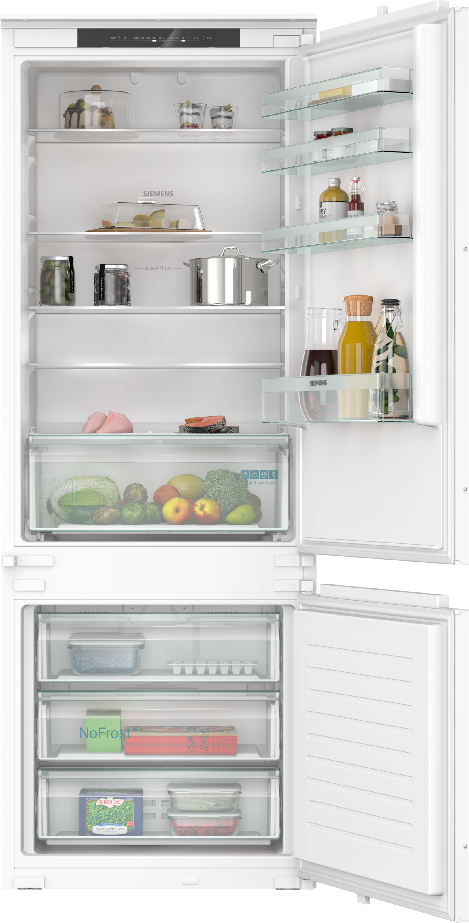 SIEMENS Einbaukühlgefrierkombination iQ100 "KB96NNSE0" 193,5 cm hoch 69,1 c günstig online kaufen