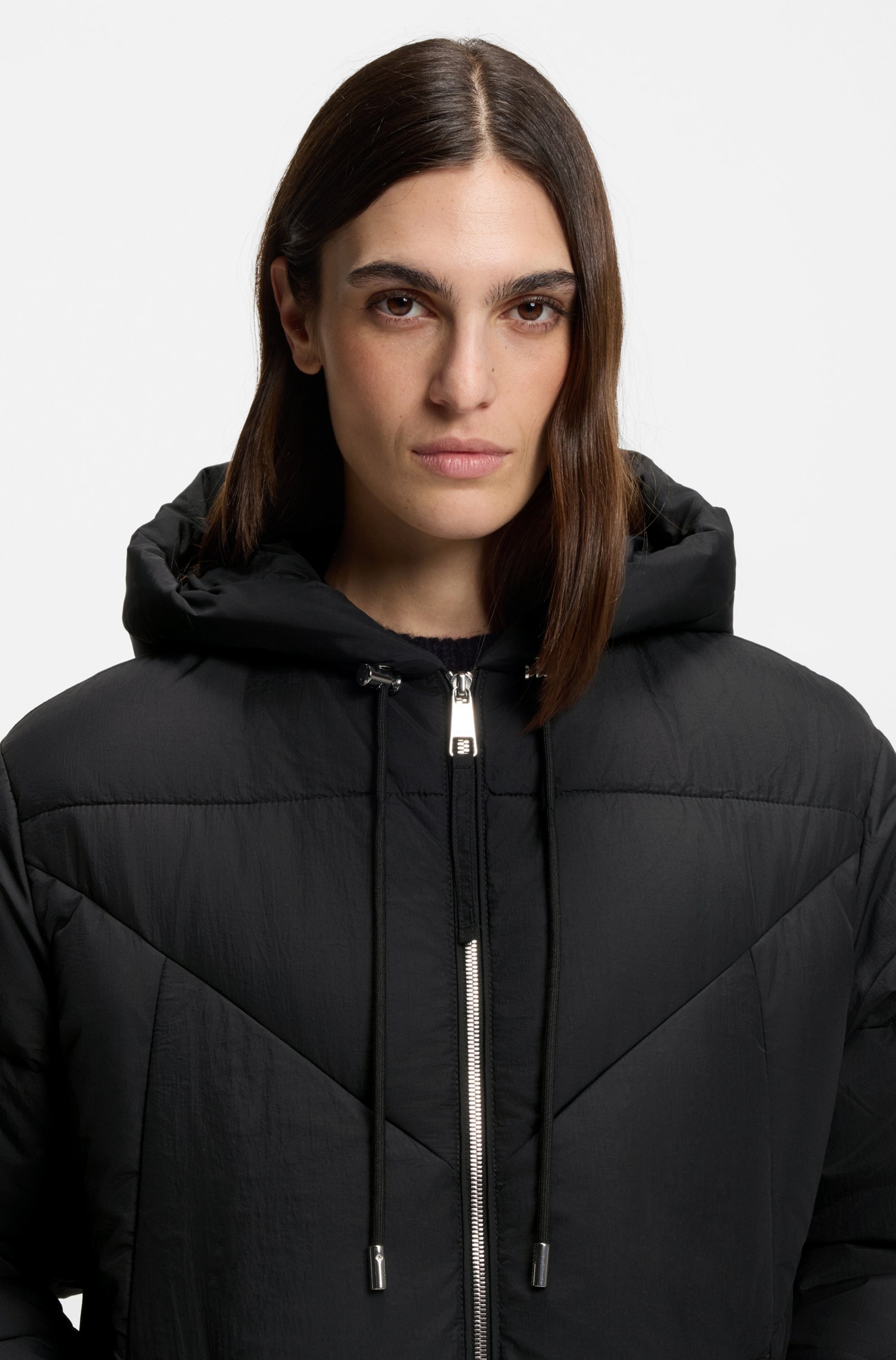 BOSS ORANGE Steppmantel "Piapolly Premium Damenmode", mit Kapuze, Chevron-S günstig online kaufen