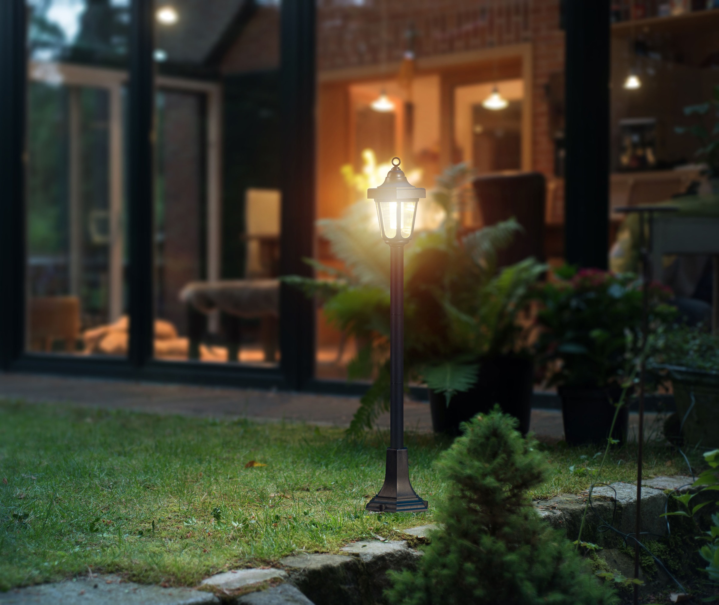 Thumbnail - IC Gardenstyle LED Außen-Stehlampe "LED Solarlaterne 90 cm -2er" LED-Modul 2 Stk. Warmweiß Set mit 2 Stück