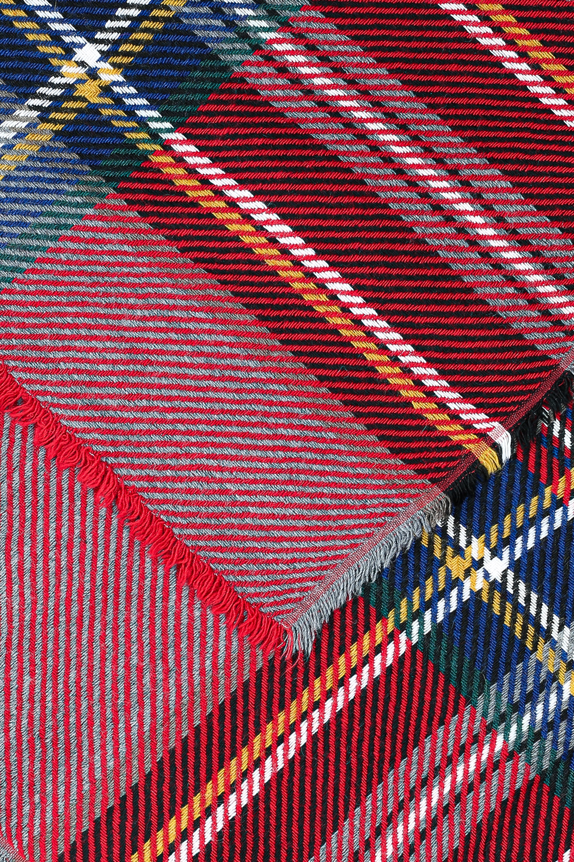 COLLEZIONE ALESSANDRO Wollschal »Karo«, gestreift, Made in Italy
