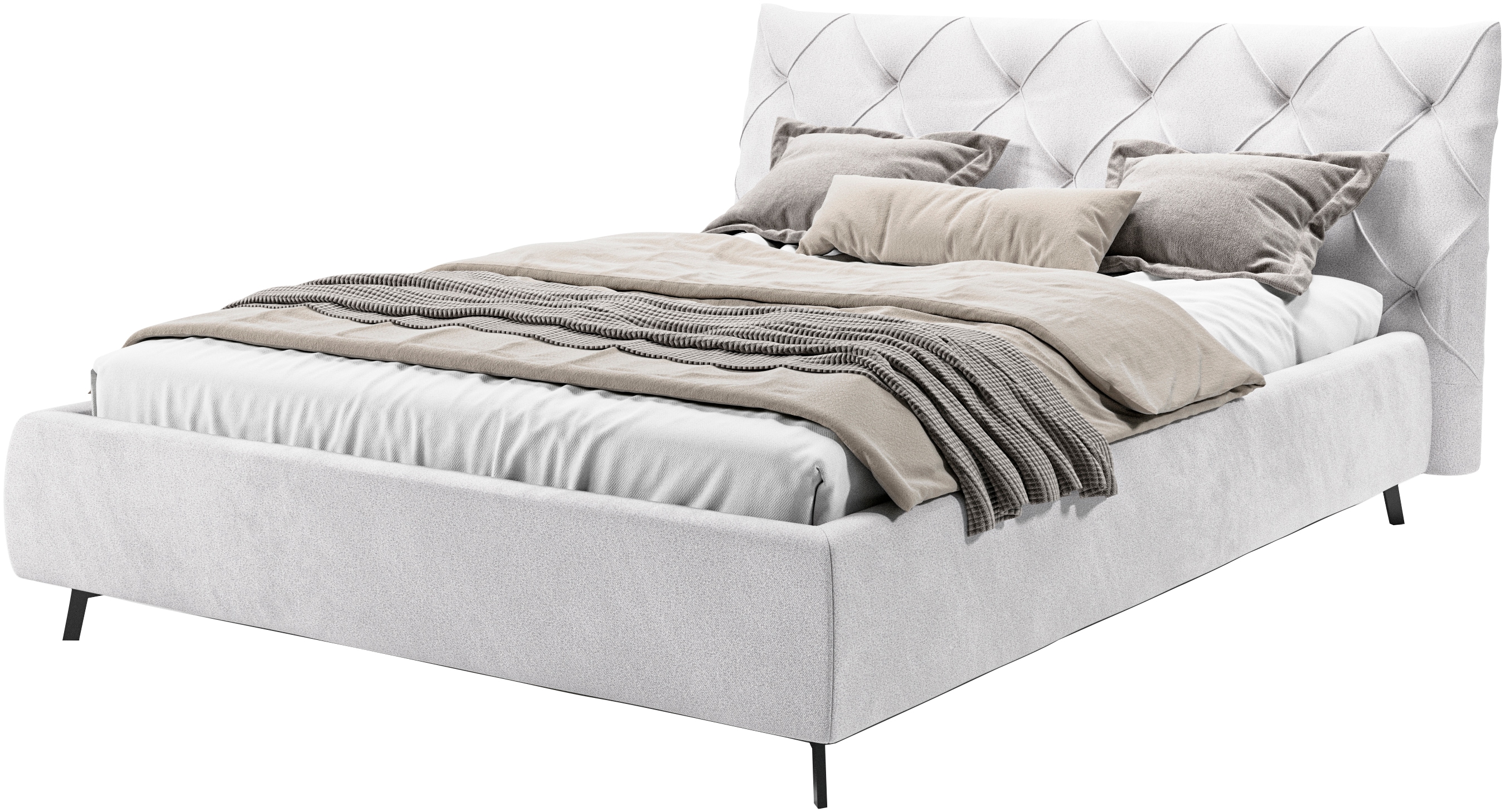 Home affaire "Elloree, in 4 Breiten bis 200cm, auch in Leder" Kopfteilhöhe 105 cm, belastbar bis 280 kg, auch in Überlänge 220cm
