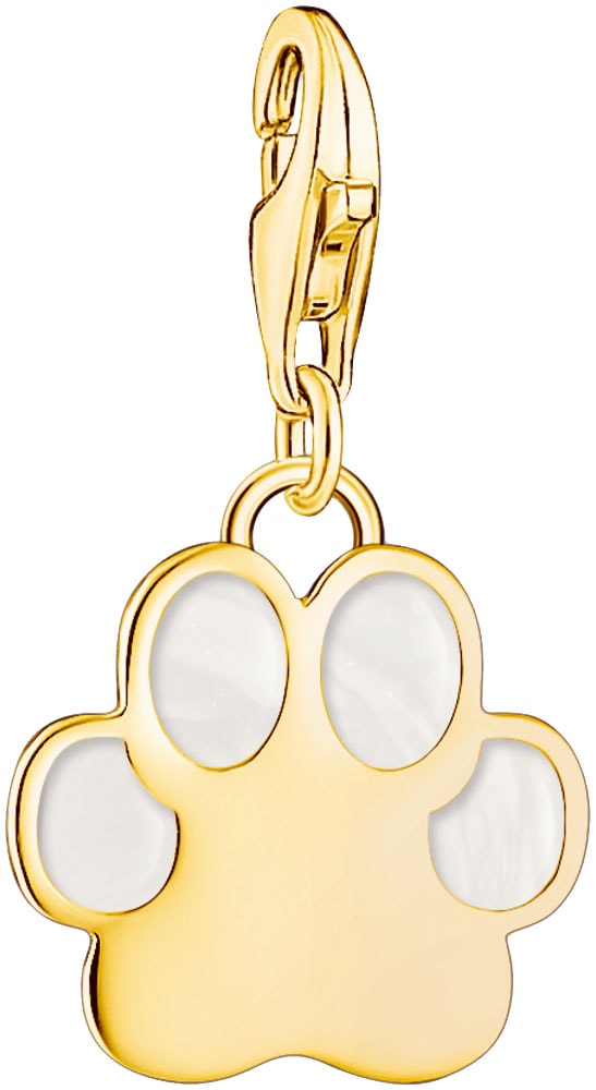 THOMAS SABO Charm-Einhänger »Hundepfote mit weißer Kaltemaille, 2014-427-39«