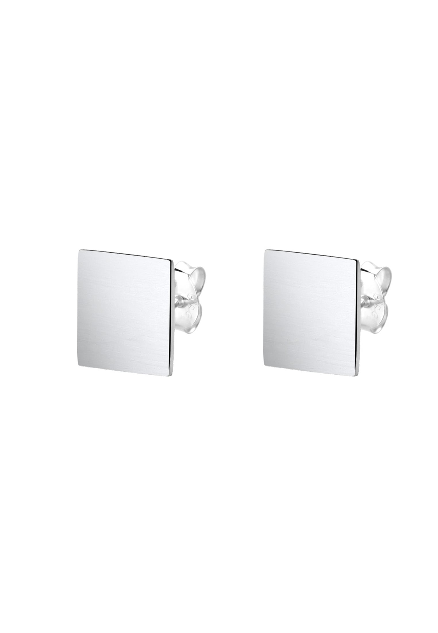 Elli Paar Ohrstecker »Viereck Geo Minimal Trend Matt 925 Silber Angolare«