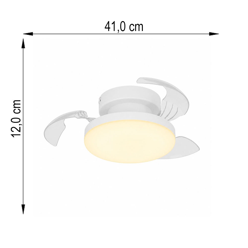 EGLO LED Deckenleuchte »HOVLEY« LED-Modul 1 Stk. Kaltweiß | Neutralweiß | Warmweiß LED Ventilator mit Beleuchtung - in weiß - Ø41cm - 3 Geschwindigkeiten