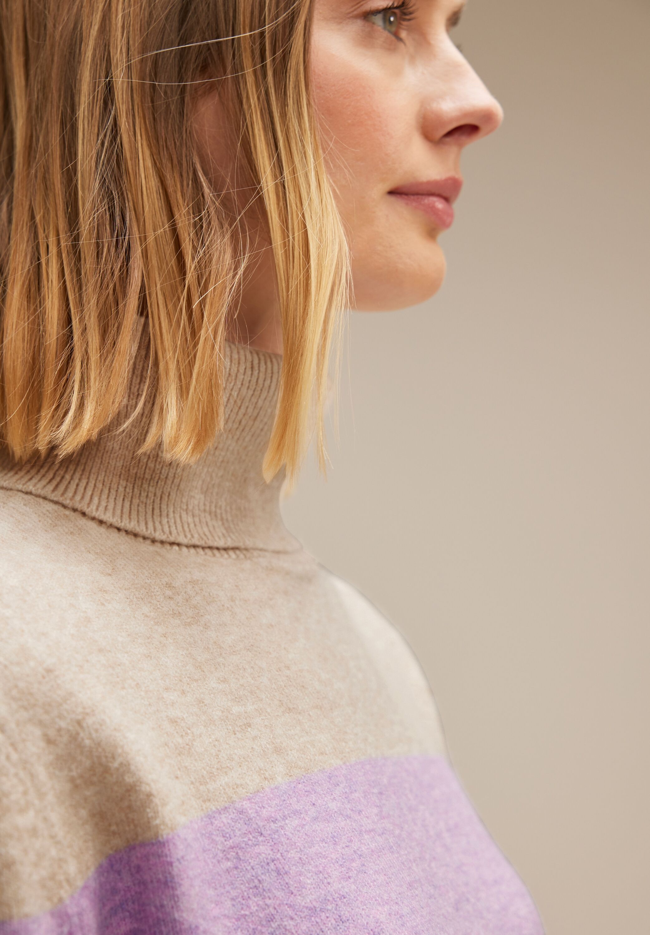 STREET ONE Rollkragenpullover, in Melange Optik
