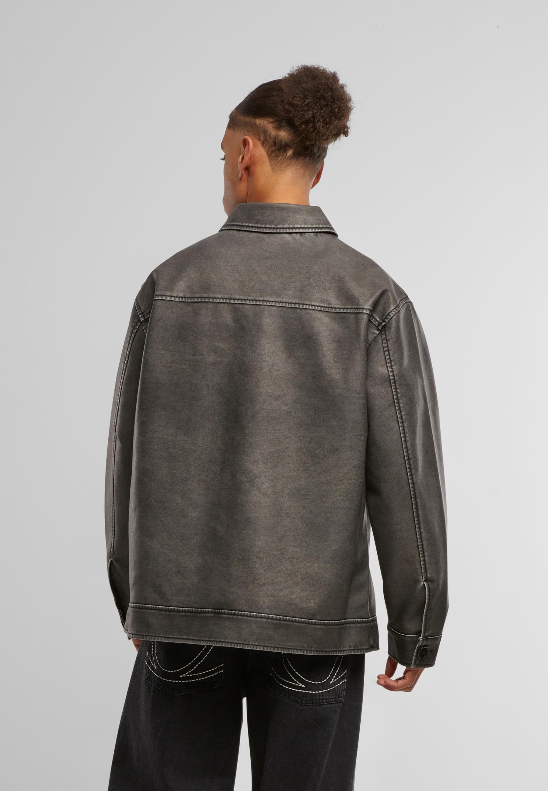 URBAN CLASSICS Lederjacke »Urban Classics Vintage Jacket«, (1 St.), ohne Kapuze