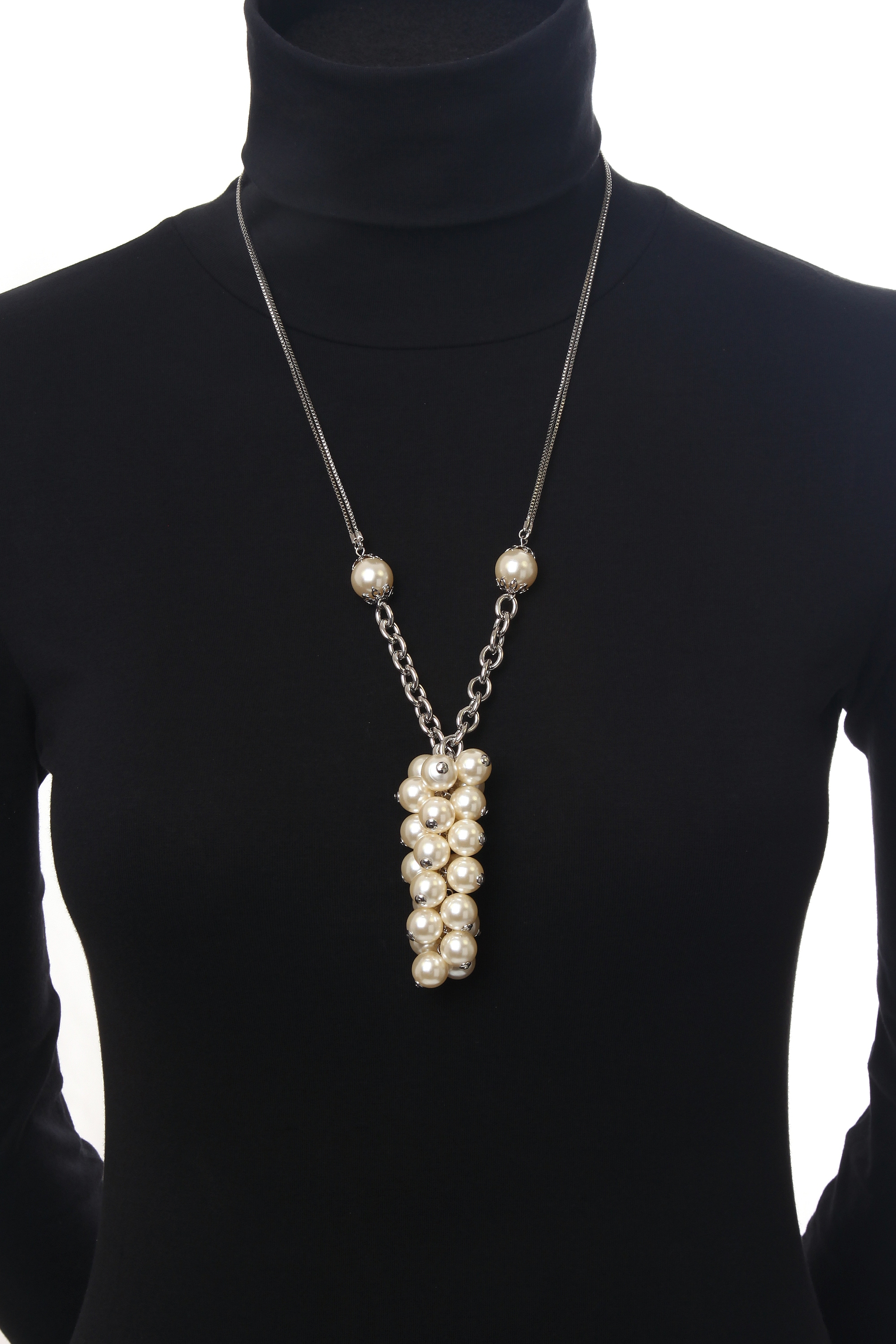 COLLEZIONE ALESSANDRO Lange Kette »Bo«, mit cremefarbigen Glasperlen