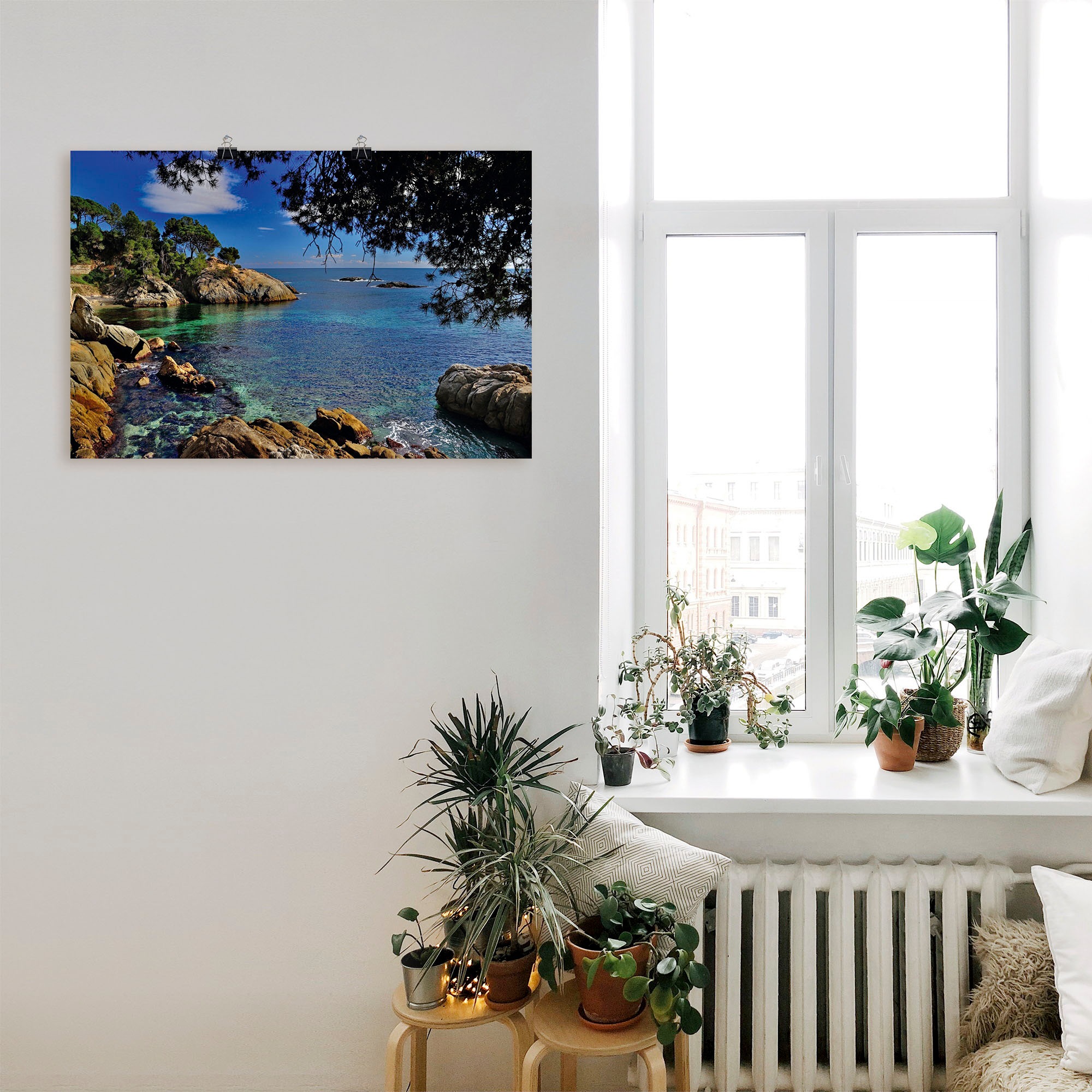 Artland Poster »Bucht an der Costa Brava«, Küste, (1 St.), als Alubild, Leinwandbild, Wandaufkleber oder Poster in versch. Größen