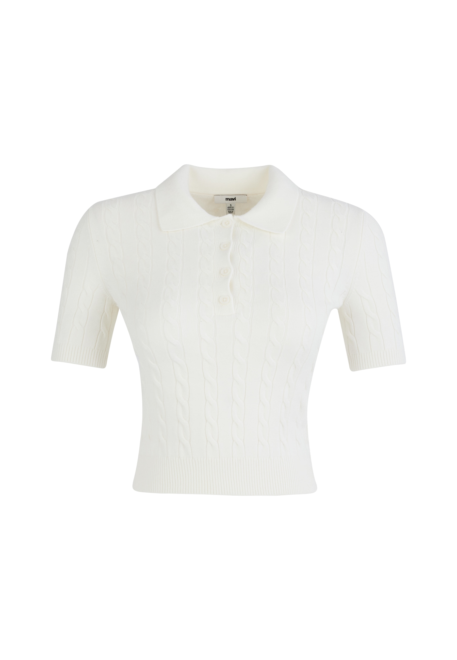 Mavi Strickpullover »POLO COLLAR SWEATER« Top Strick