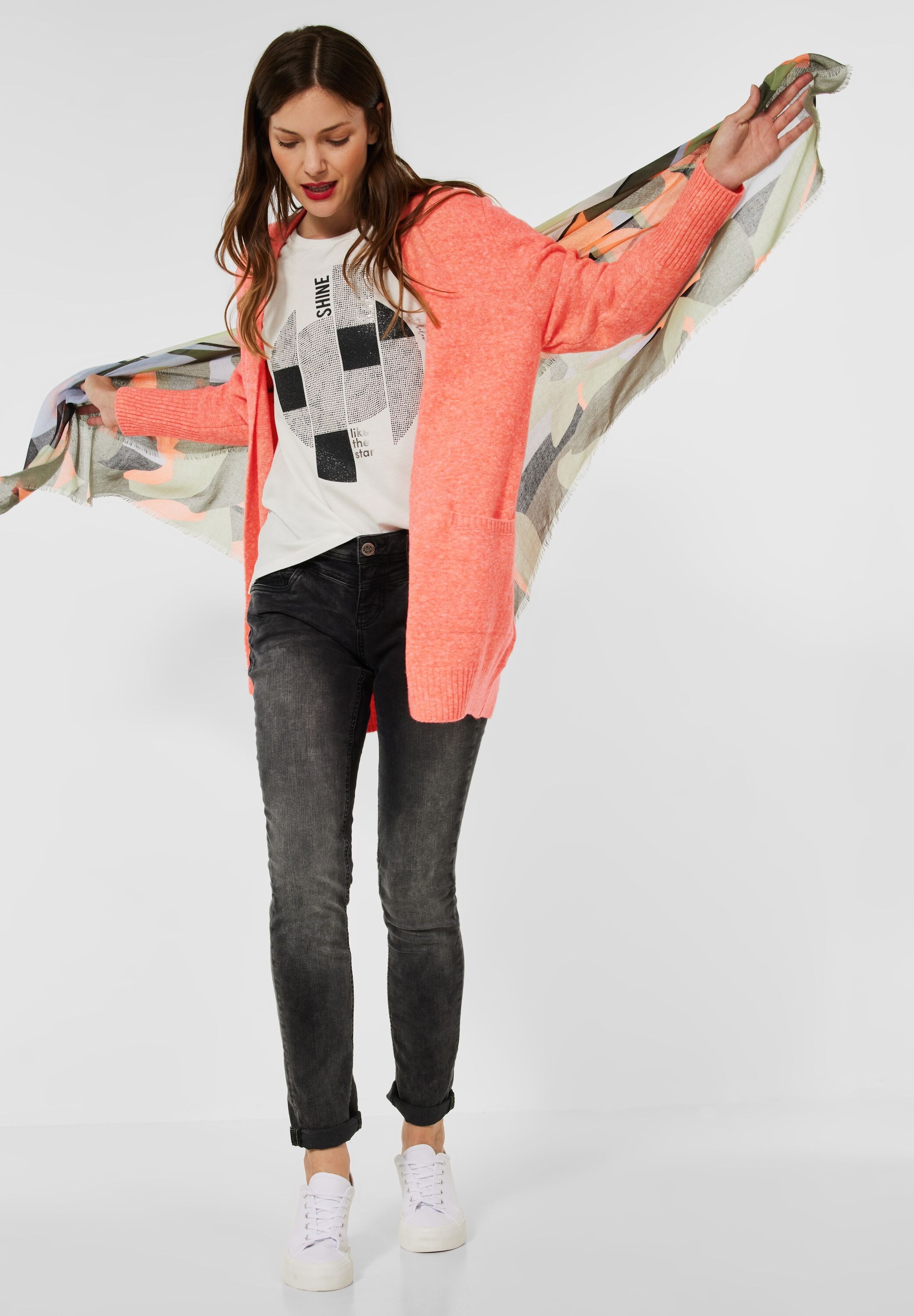 STREET ONE Strickjacke, in Unifarbe