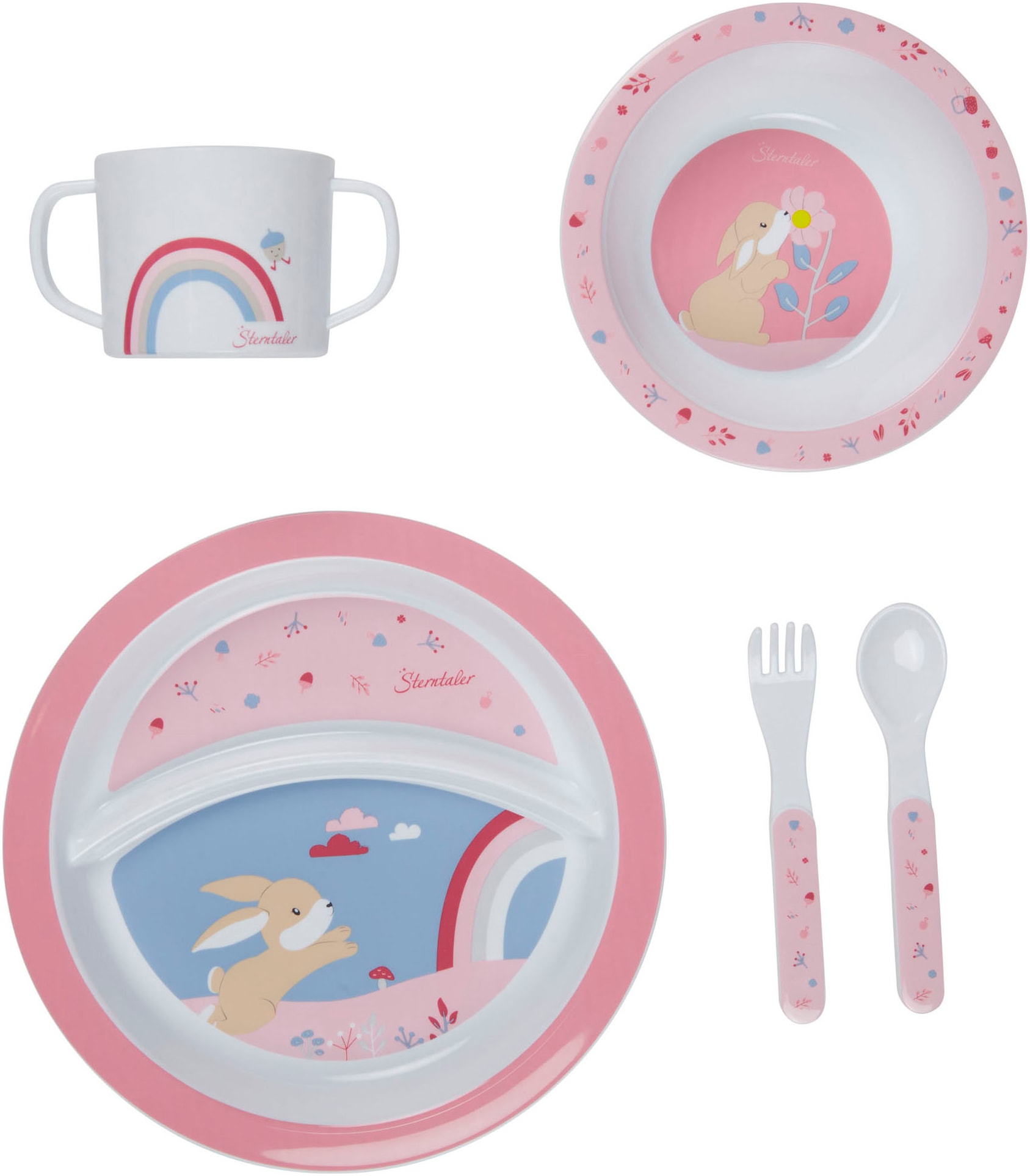 Sterntaler® Kindergeschirr-Set »Hase Hanni, rund«