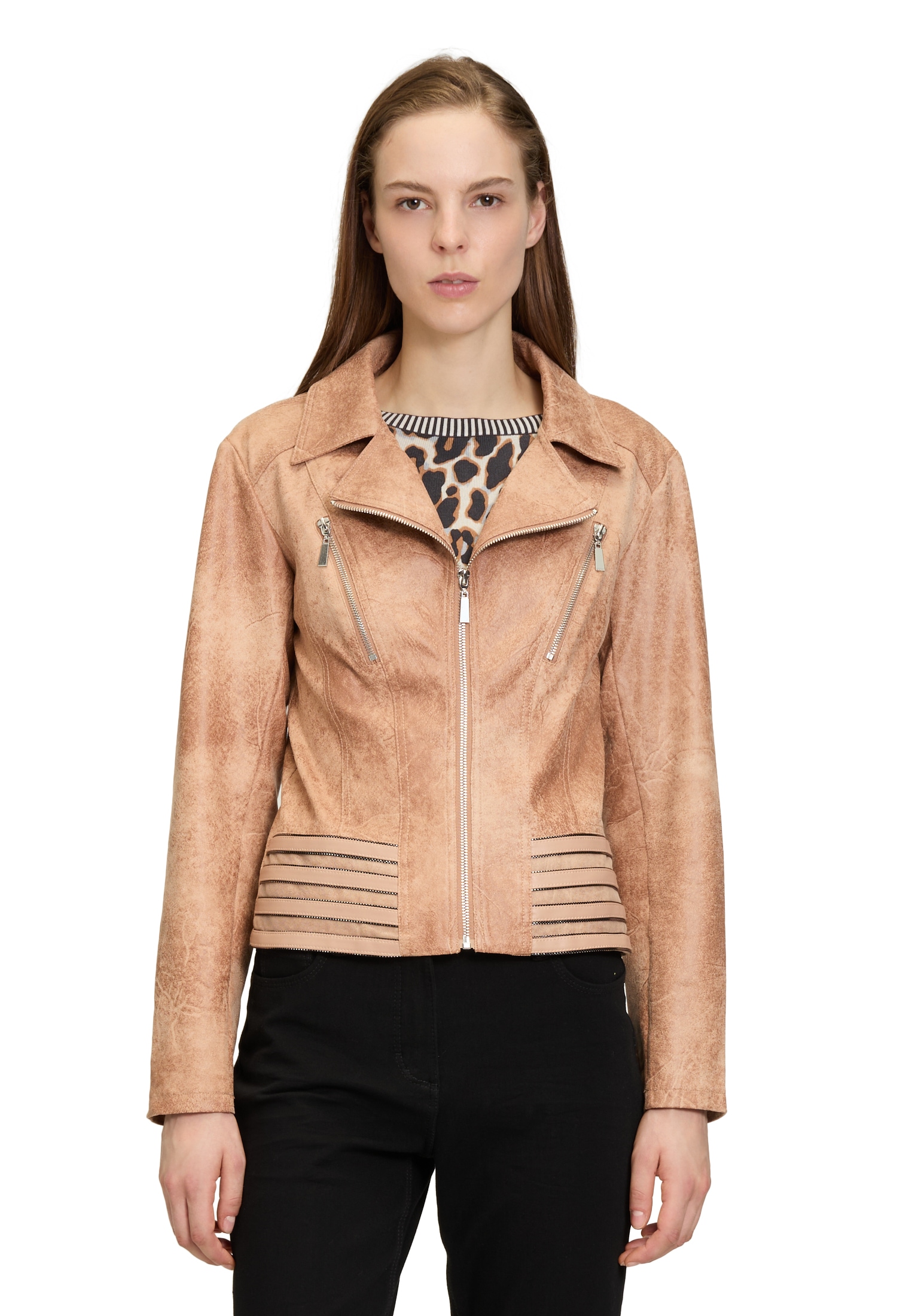 Betty Barclay Jackenblazer "Betty Barclay Bikerjacke mit Reißverschluss", Form