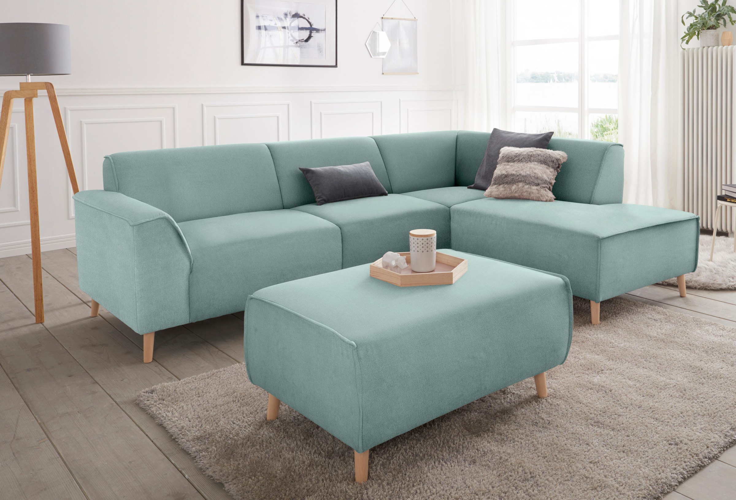 Home affaire Ecksofa "Janek Scandic Design, elegant und zeitlos, L-Form" mi günstig online kaufen
