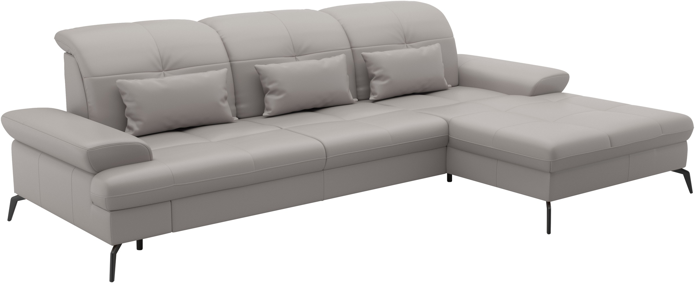 sit&more Ecksofa »Amica, L-Form, inkl. Sitztiefenverstellung & Armteilverstellung«, wahlweise mit Bettfunktion, Bettkasten und Kopfteilverstellung