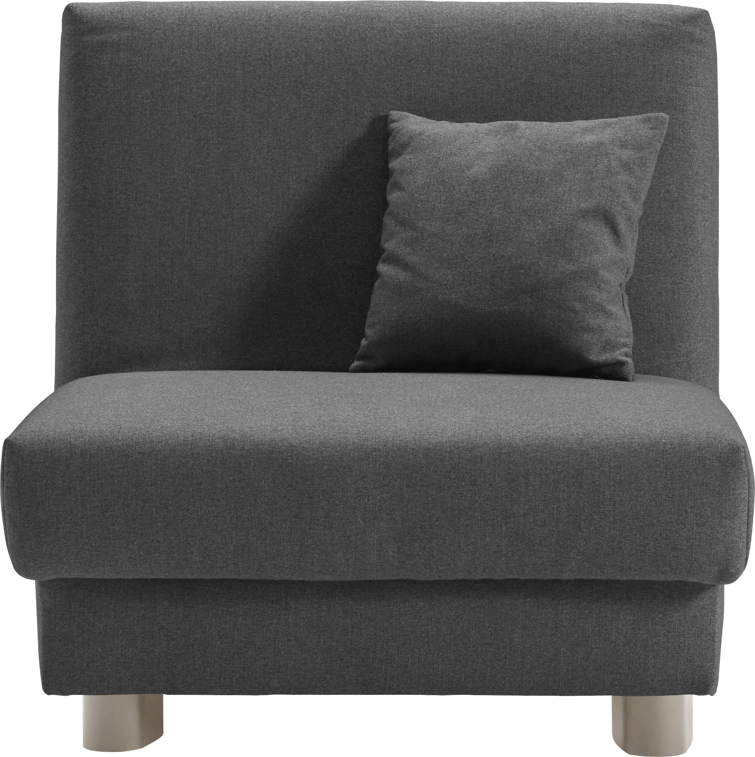 ell + ell Schlafsofa »Enny«, Liegefläche Breite 80 cm, Liegehöhe 40 cm, Füße alufarben, Rückenlehne