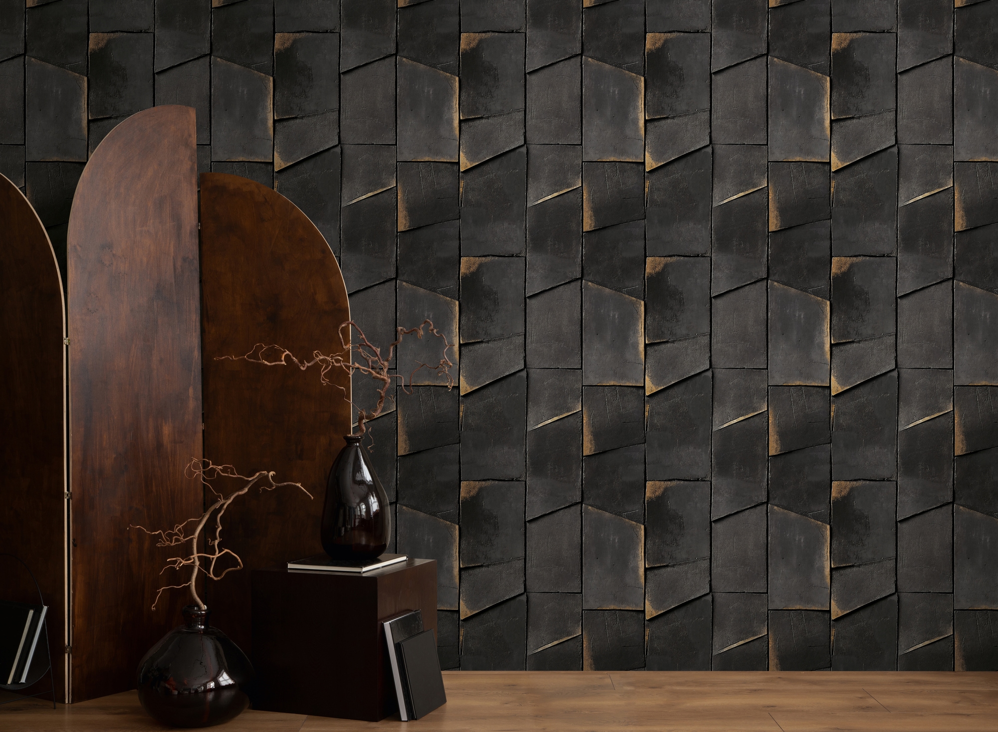 living walls Fototapete "The Wall 4 Graphics – Plastische Schieferwand Vlies-Fototapete" Steinoptik matt naturalistisch leicht strukturiert Plastische Schieferwand mit markanter 3D-Wirkung
