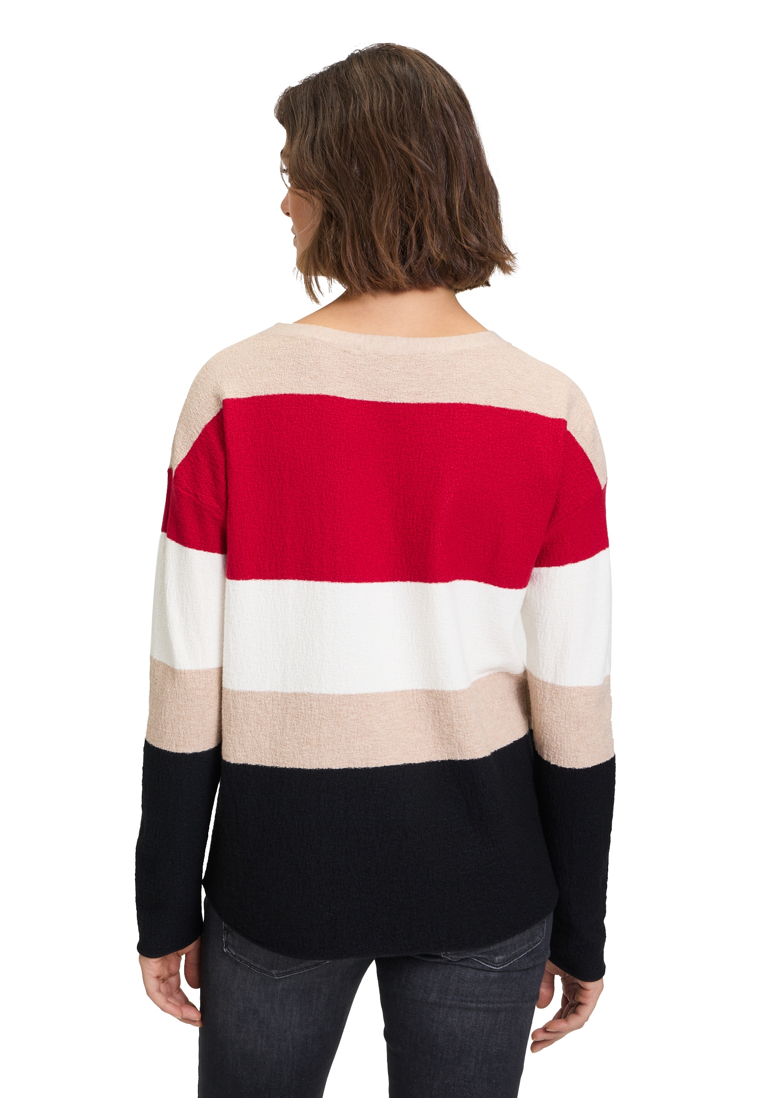 Betty&Co Strickpullover »Betty & Co Strickpullover mit Streifen«, (1 tlg.), Struktur