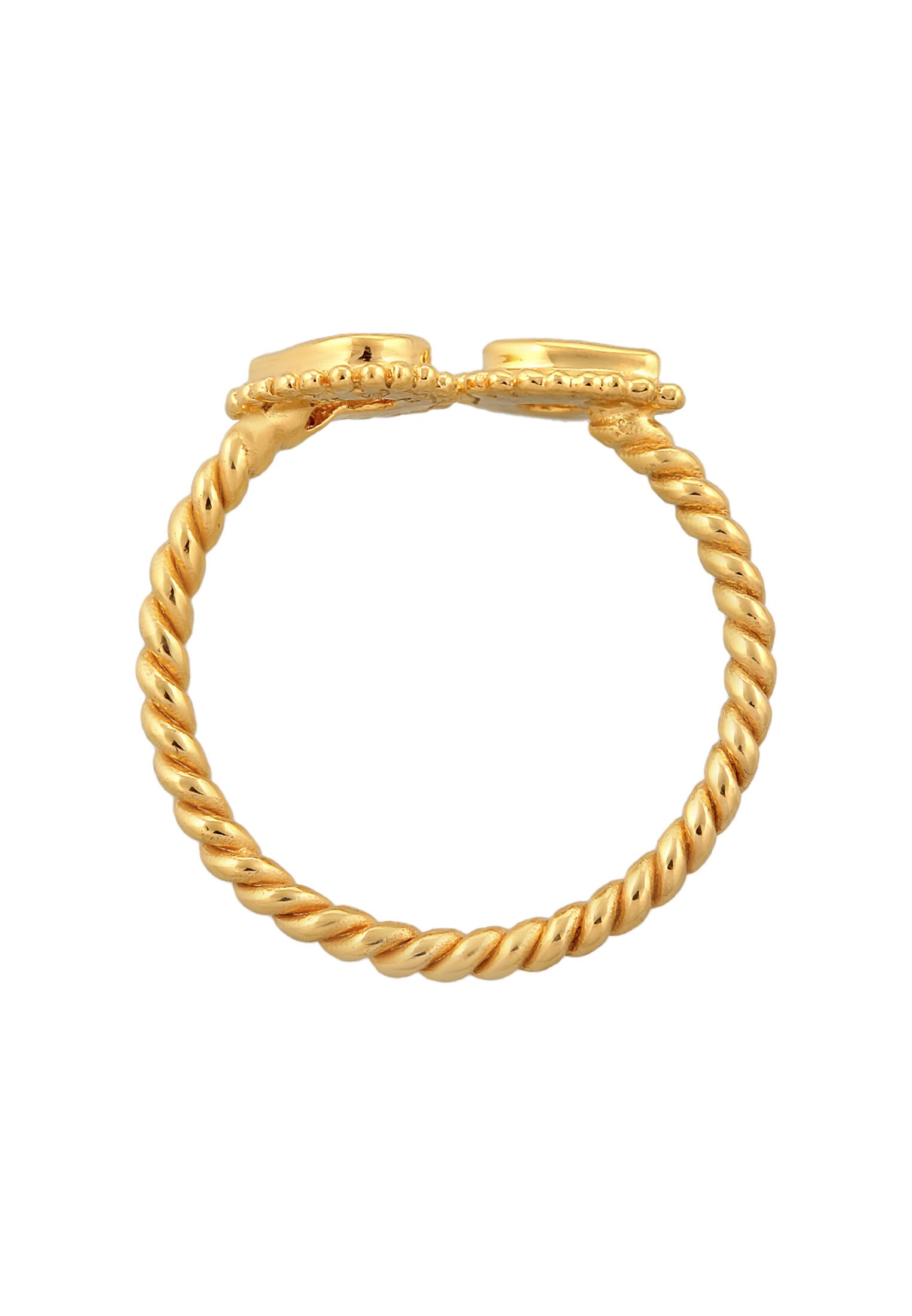 Elli Silberring »Ring Zirkonia Tropfen Vintage Look 925 Silber vergoldet«