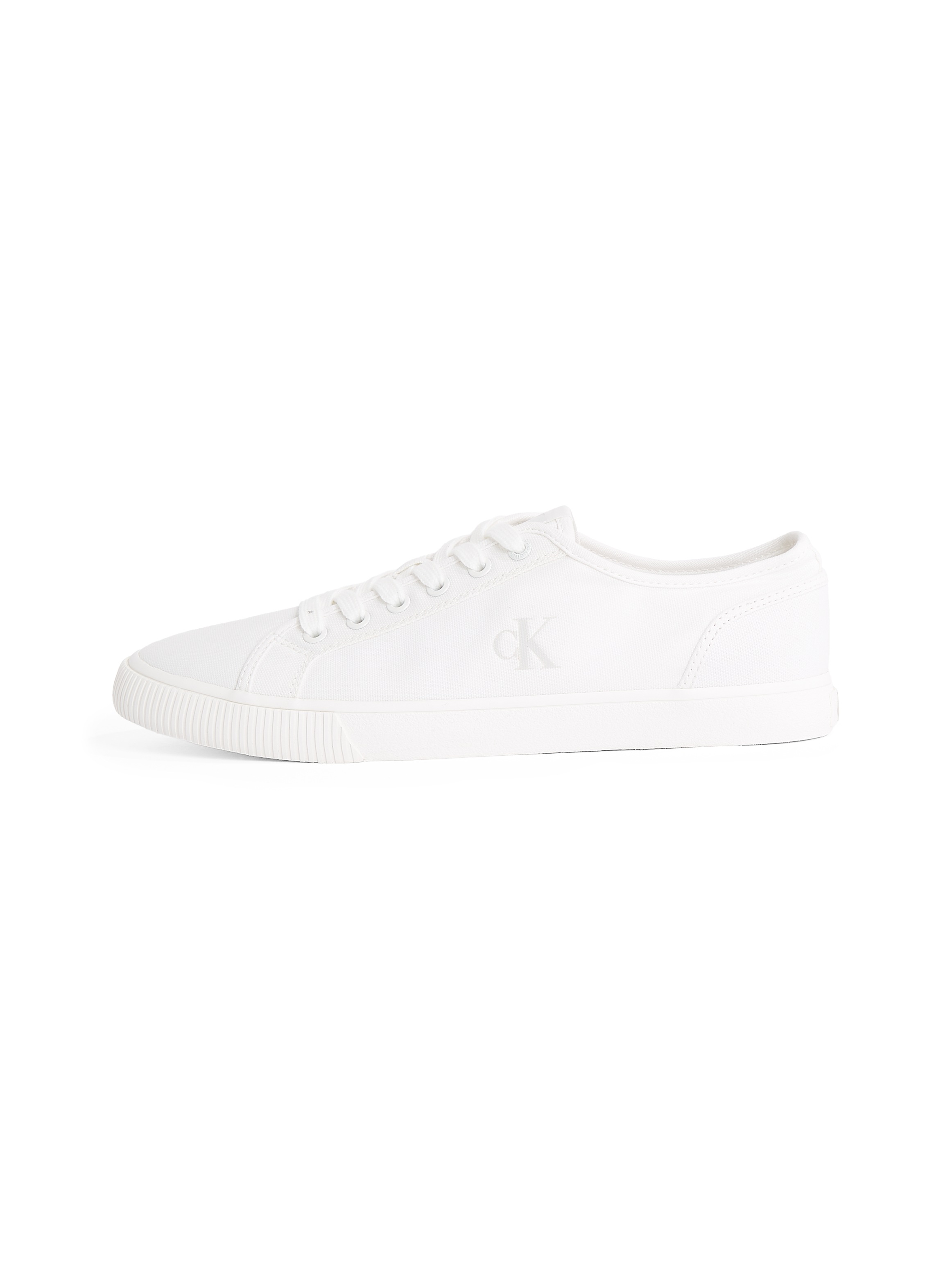 Sneaker CALVIN KLEIN JEANS "ESS VULC LOW MG CANVAS", Herren, Gr. 42, weiß, Textil, unifarben, Schuhe Sneaker, Schnürschuh, Halbschuh, Freizeitschuh in klassischer Optik 3