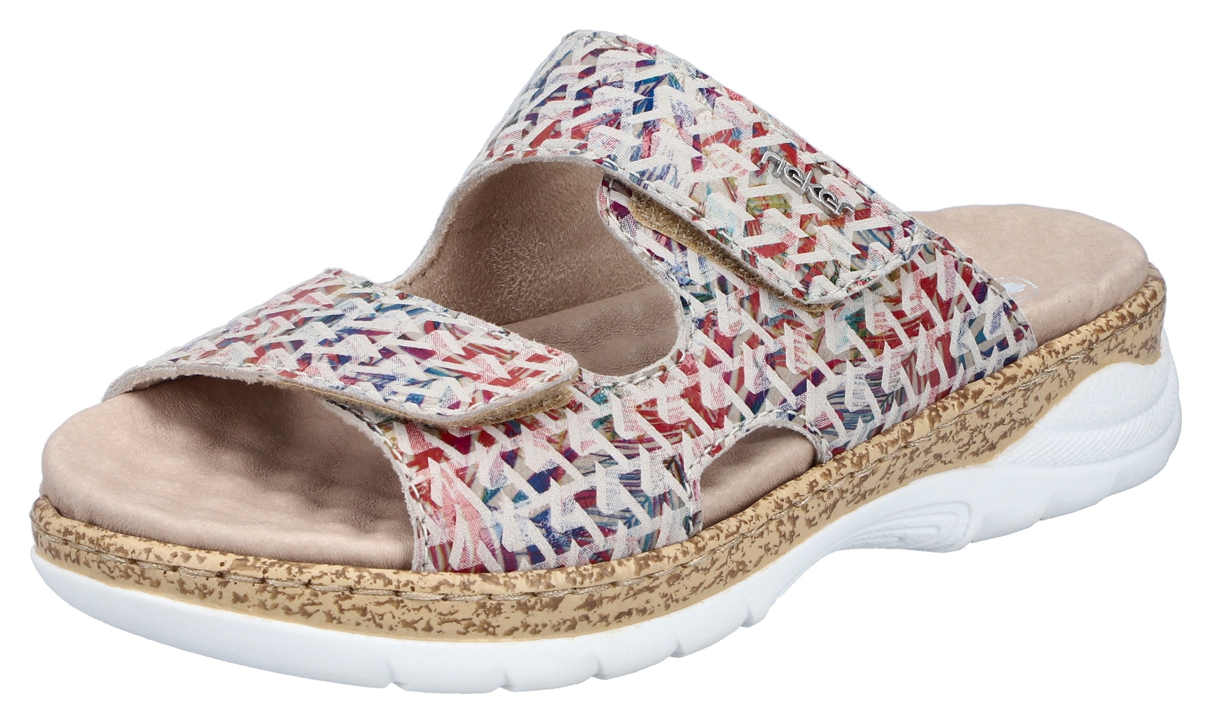 Rieker Pantolette, Sommerschuh, Klettschuh, Hausschuh, Schlappen mit genopp günstig online kaufen