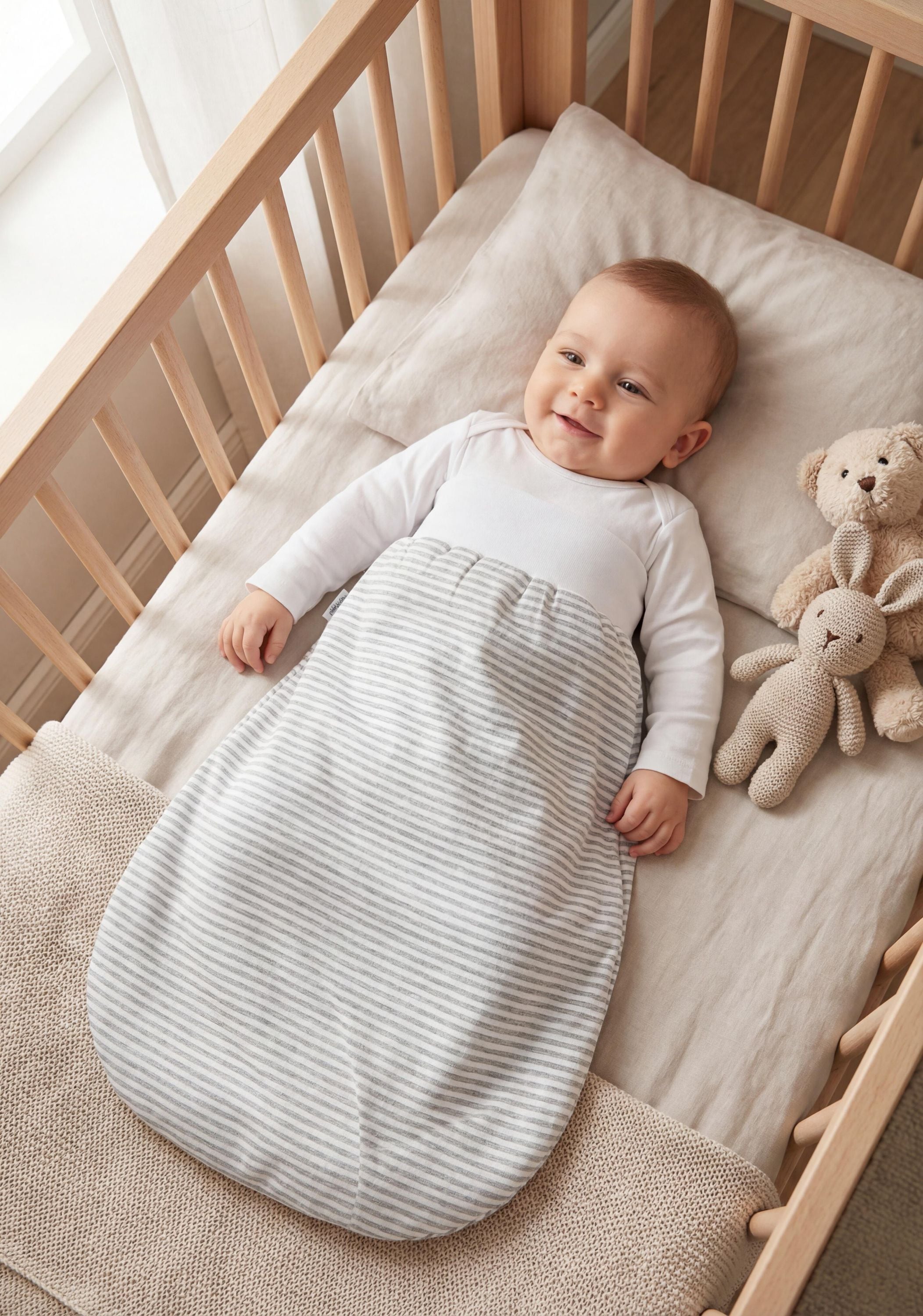 TupTam Babyschlafsack »Strampelsack Baby Strampelsack mit breitem Bund Unwattiert«