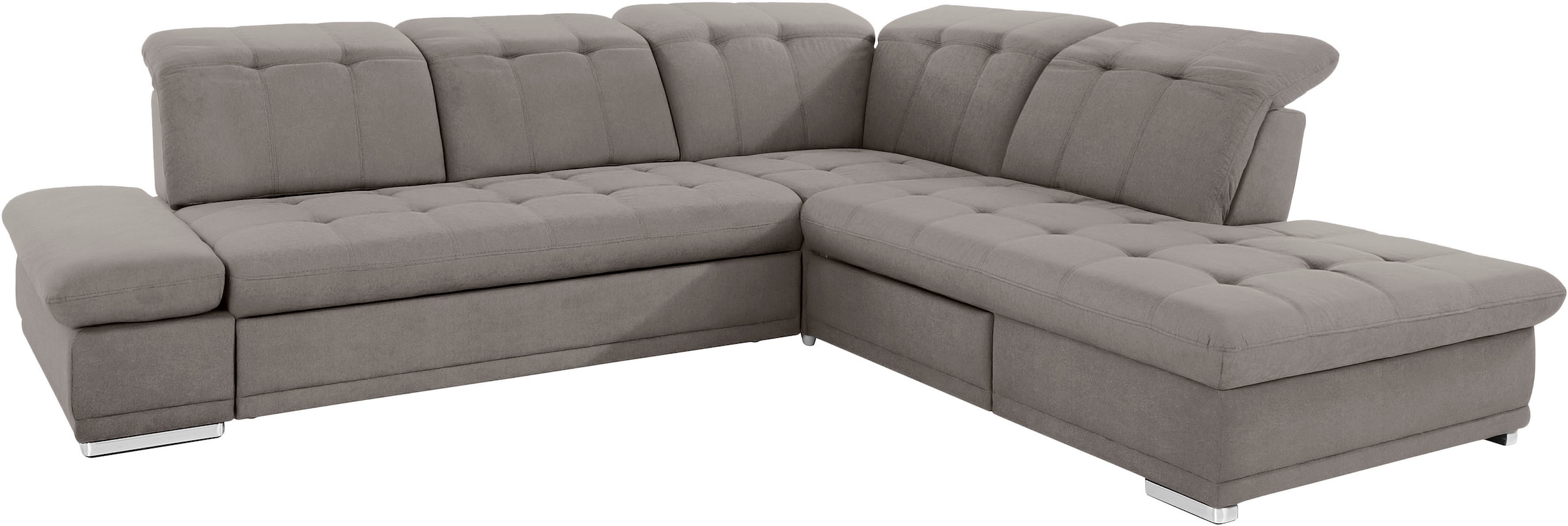 COTTA Ecksofa »Holiday L-Form mit Sitztiefen-, Armteil- und Kopfteilverstellung«, wahlweise mit Bettfunktion & Bettkasten
