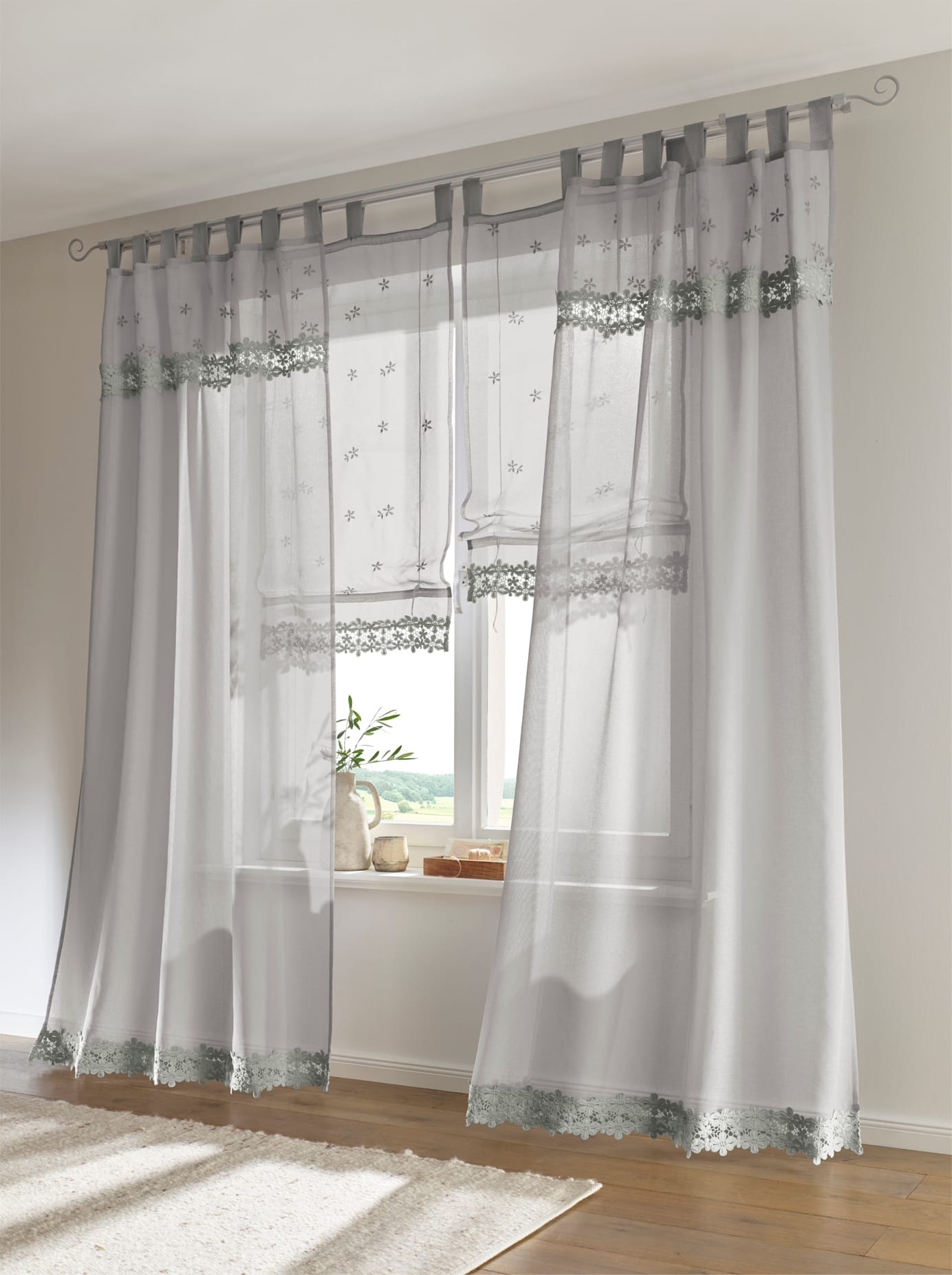 heine home Gardine Schlaufen 1 Stk. tlg. günstig online kaufen