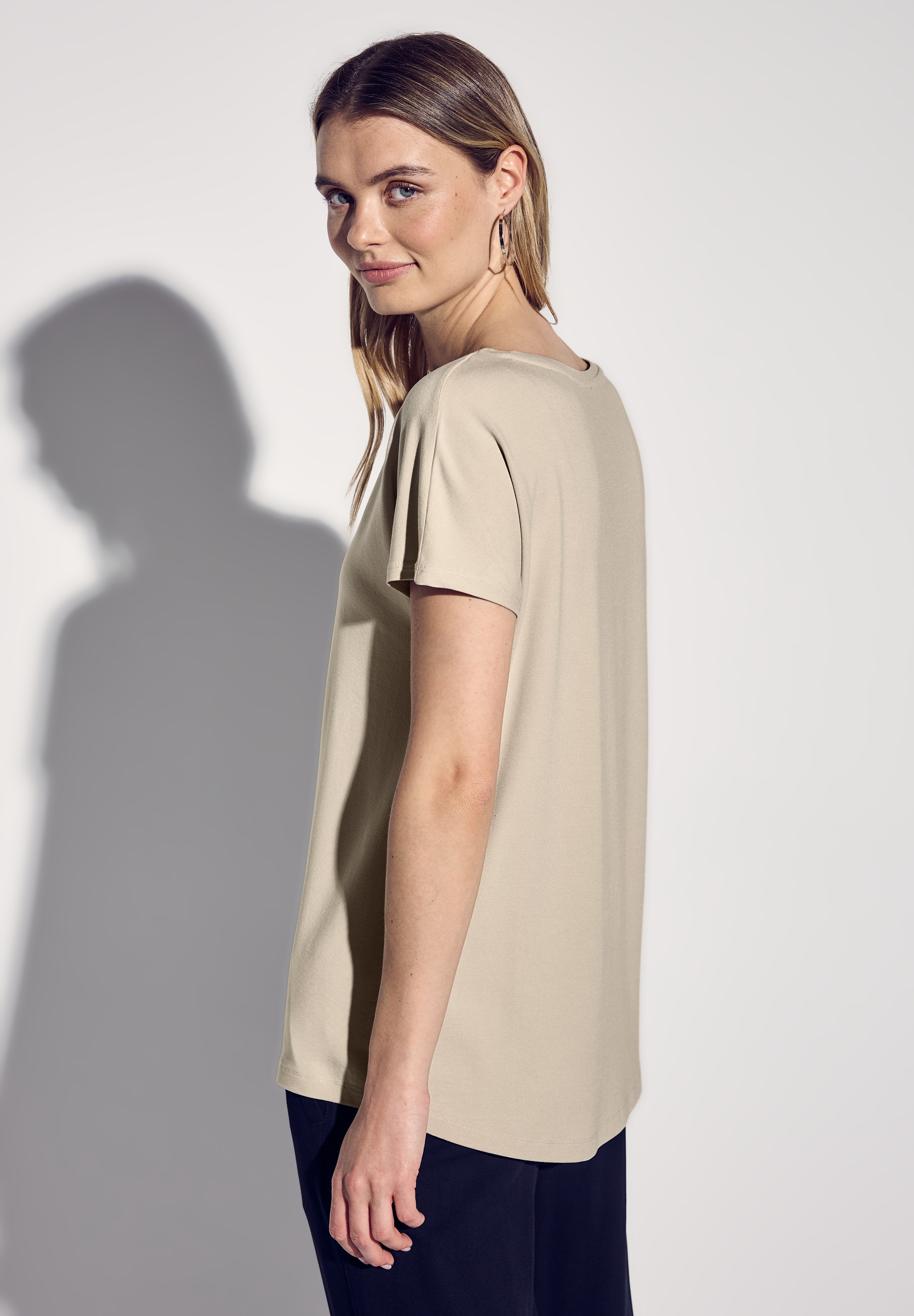 STREET ONE T-Shirt, mit U-Boot-Ausschnitt