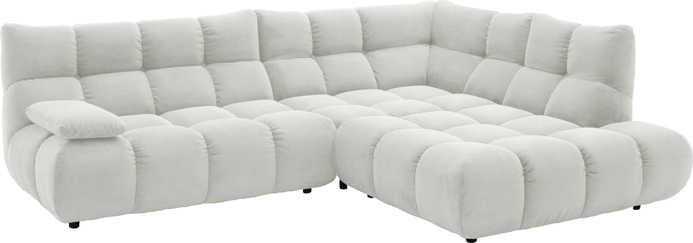 Home affaire Ecksofa "Cozy Bubble, mit klappbarer Armlehne, Breite 324 cm" günstig online kaufen