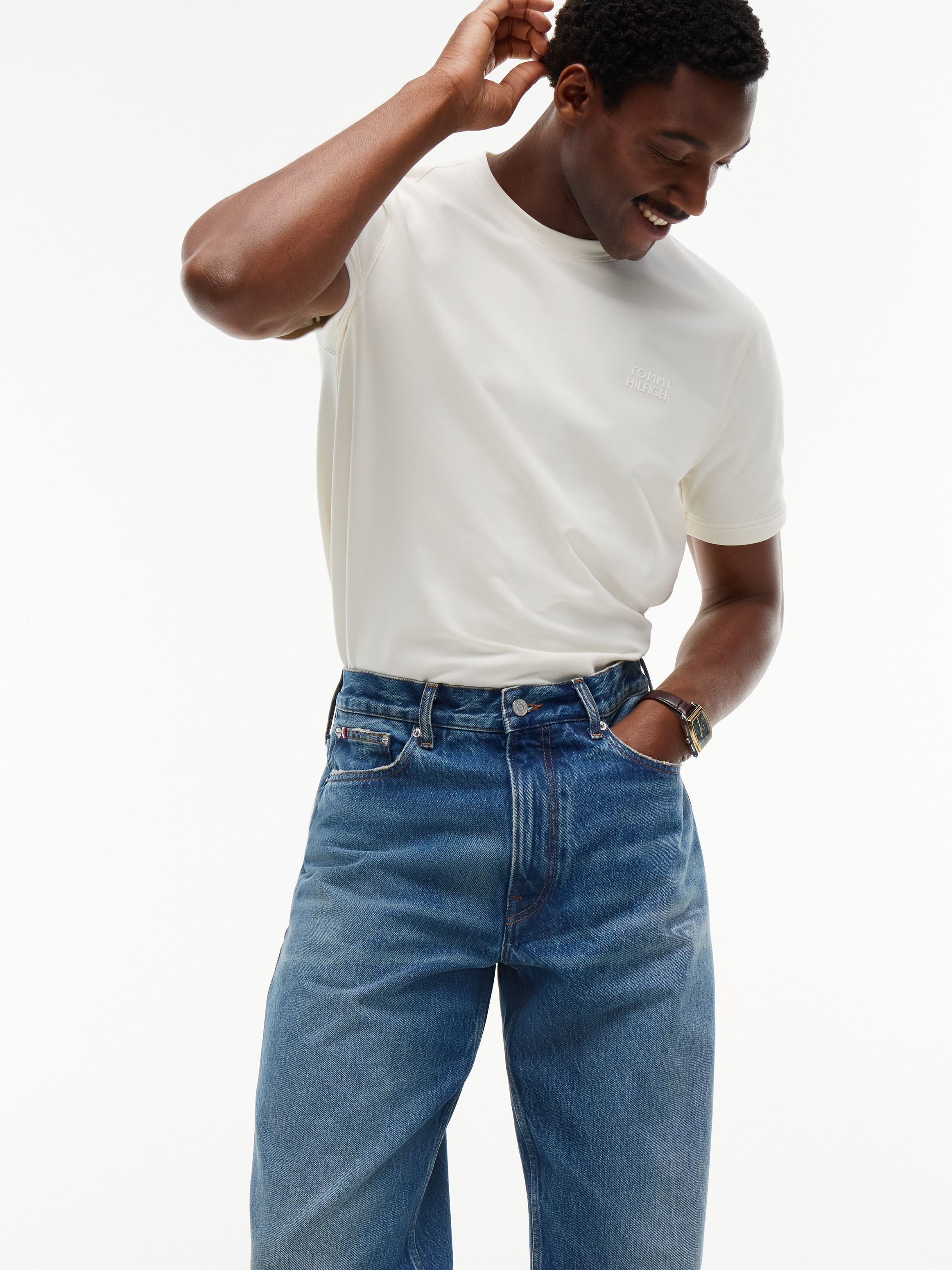 Tommy Hilfiger Straight-Jeans »RIVER RELAXED CHARLIE BLUE« aus Baumwoll-Denim, Relaxed Fit