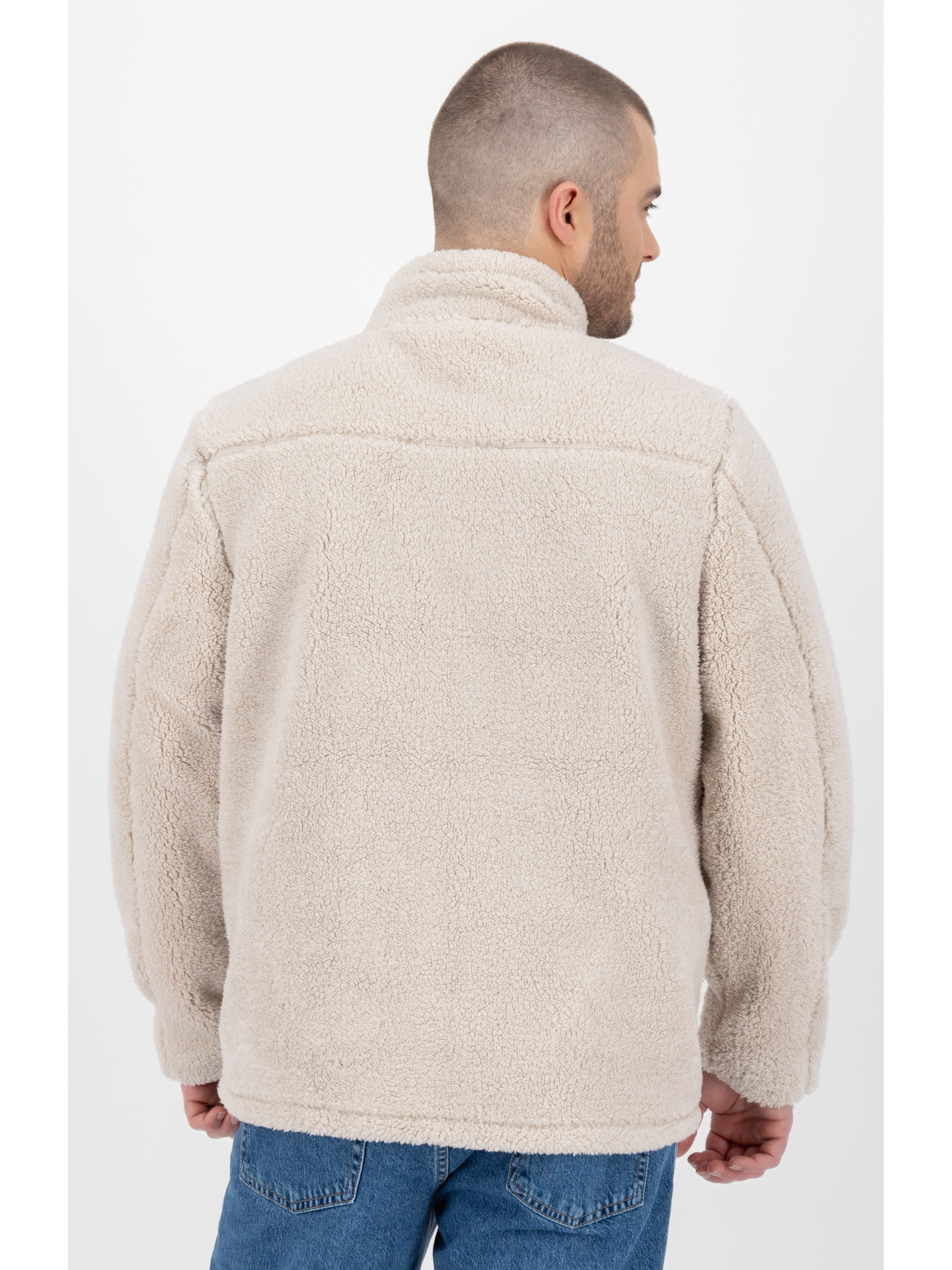 LPO Fleecejacke »REECE MN«, Stehkragen, mit Langhaarfleece gefüttert