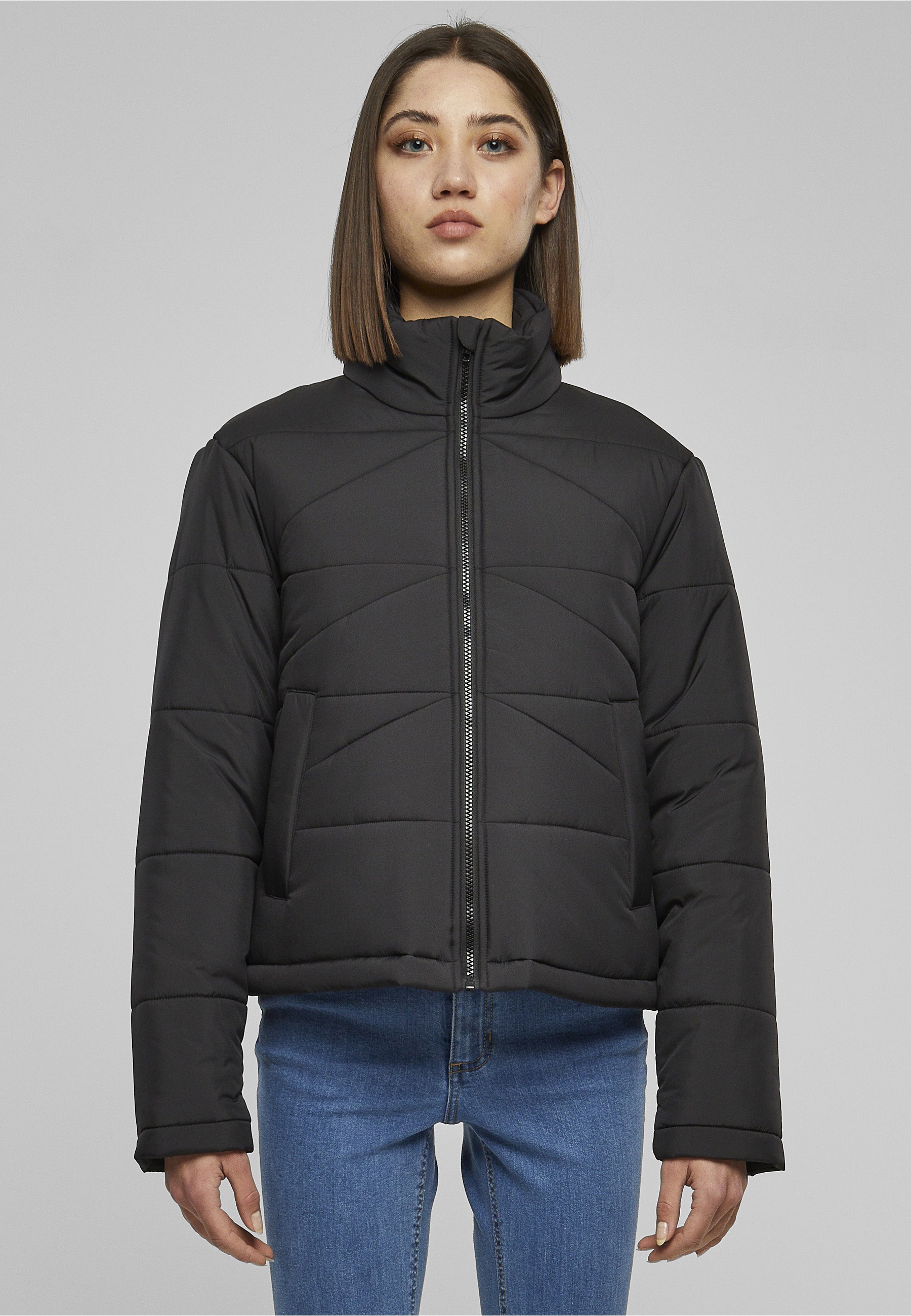 URBAN CLASSICS Allwetterjacke »Urban Classics Damen Ladies Arrow Puffer Jacket« 1 Stk. tlg. ohne Kapuze