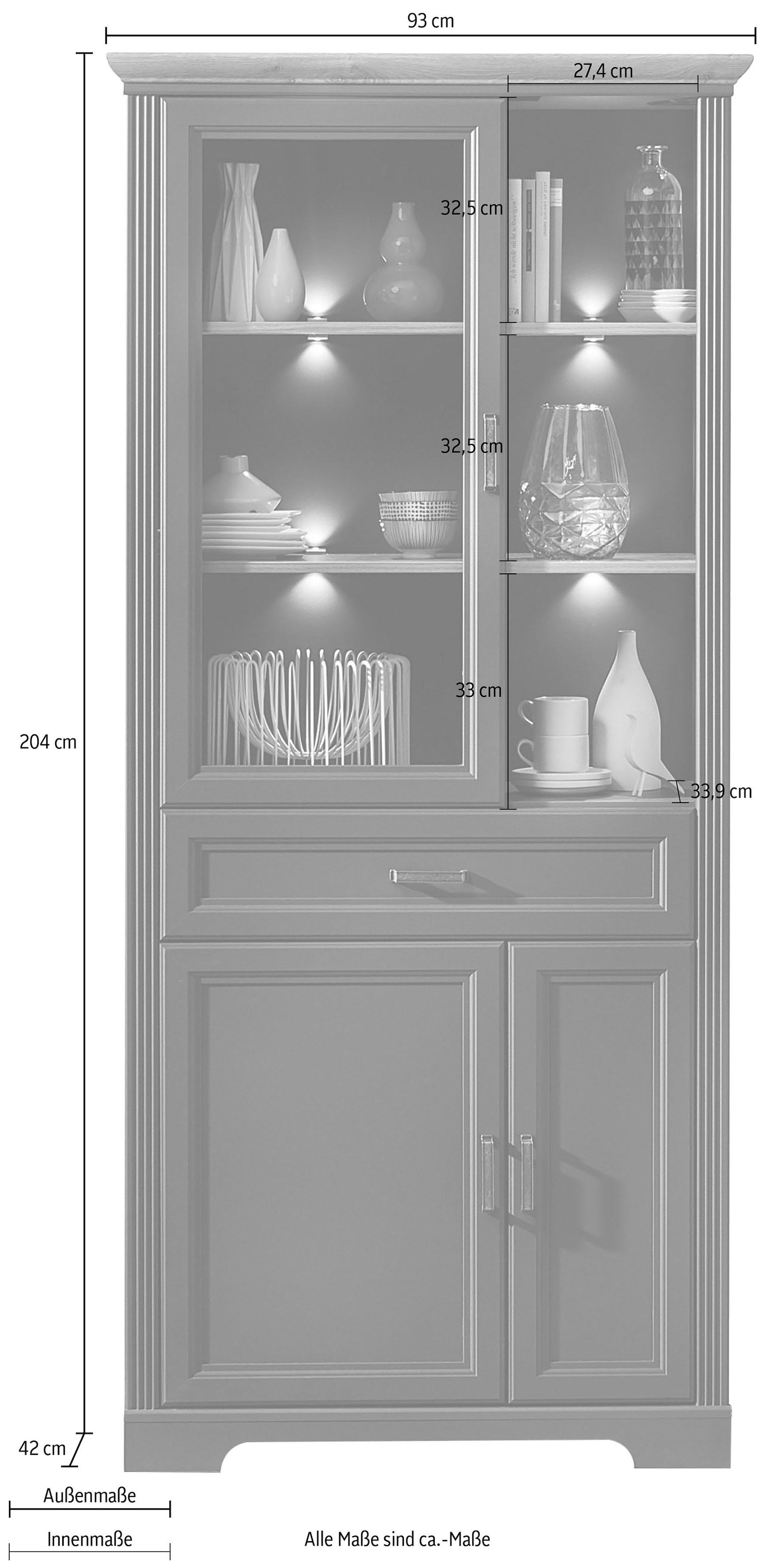 Innostyle Vitrine »Jasmin«, inklusive Beleuchtung