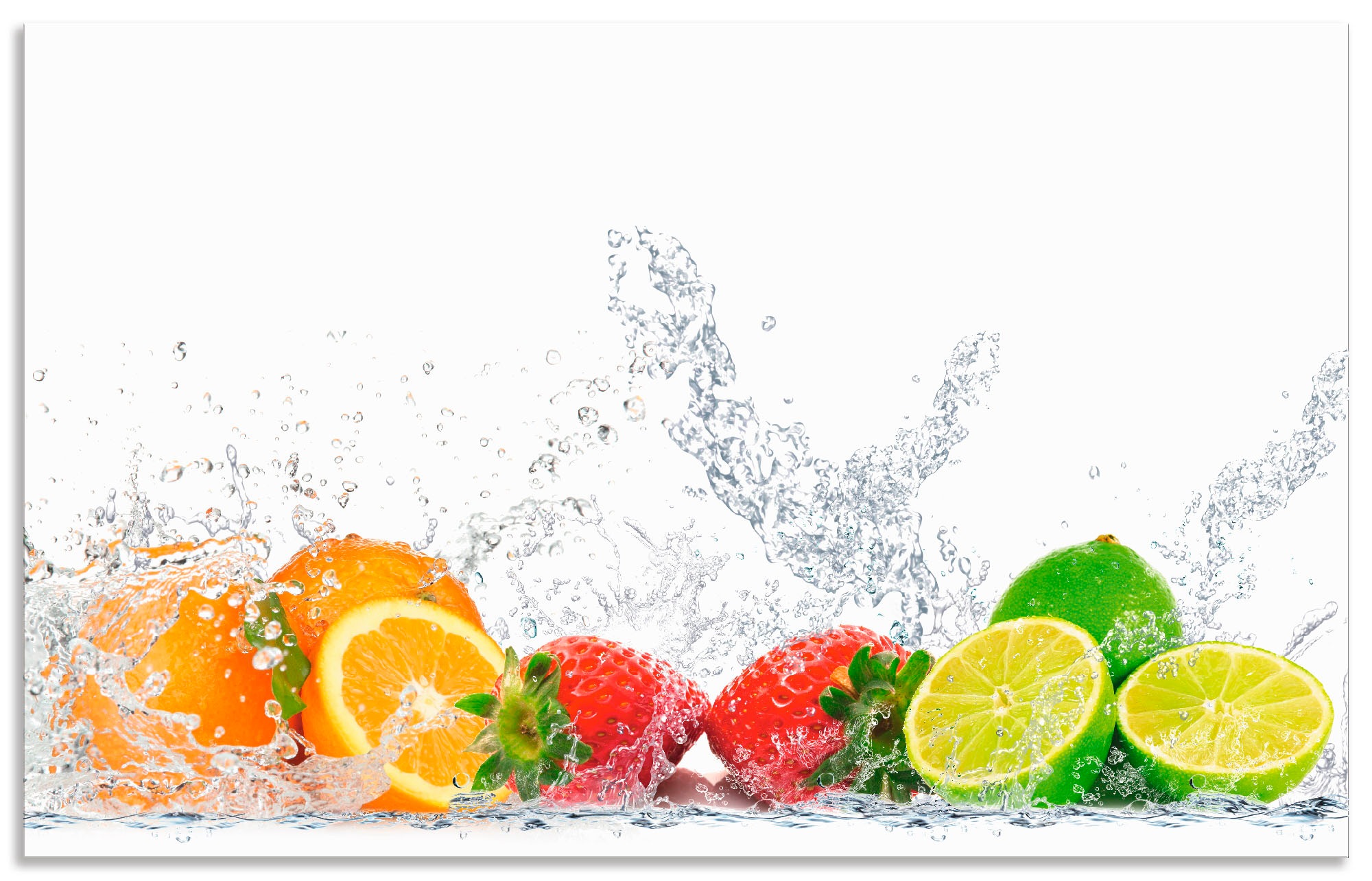 Artland "Fruchtig erfrischend gesund Fruchtmix" Alu Spritzschutz mit Klebeband, einfache Montage