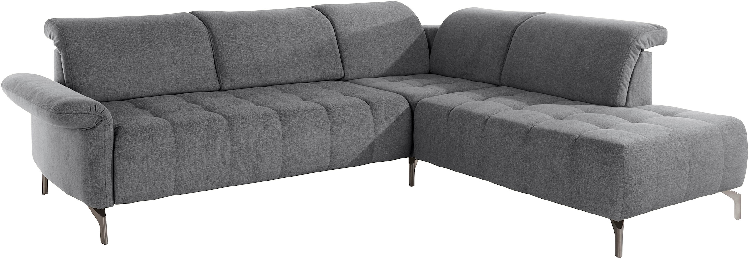 INOSIGN Ecksofa »Fresh L-Form«, Federkern, wahlweise Kopfteilverstellung und motorischer Vorziehsitz