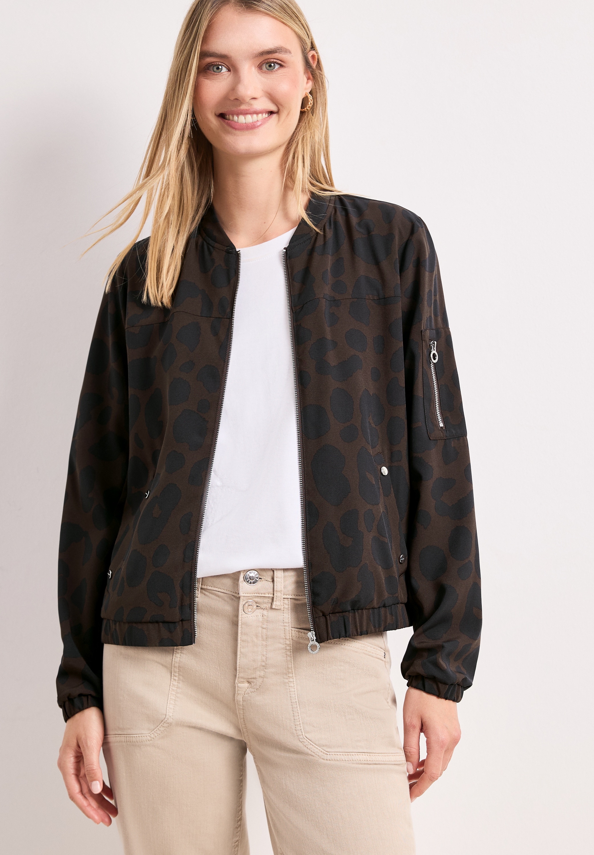 STREET ONE Blouson ohne Kapuze aus softem Materialmix