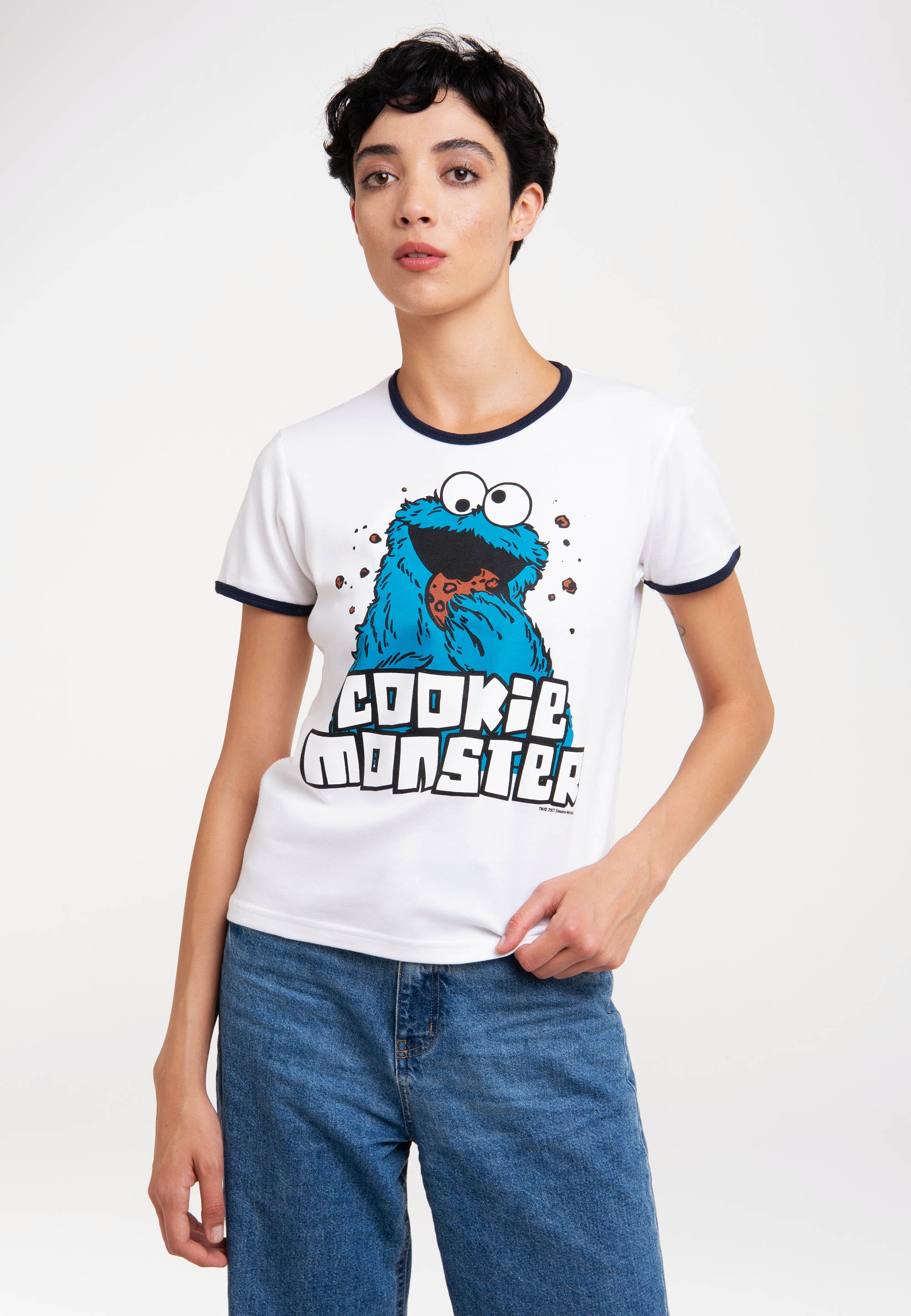 LOGOSHIRT T-Shirt »Sesamstrasse - lizenziertem online Print kaufen BAUR Krümelmonster«, | mit