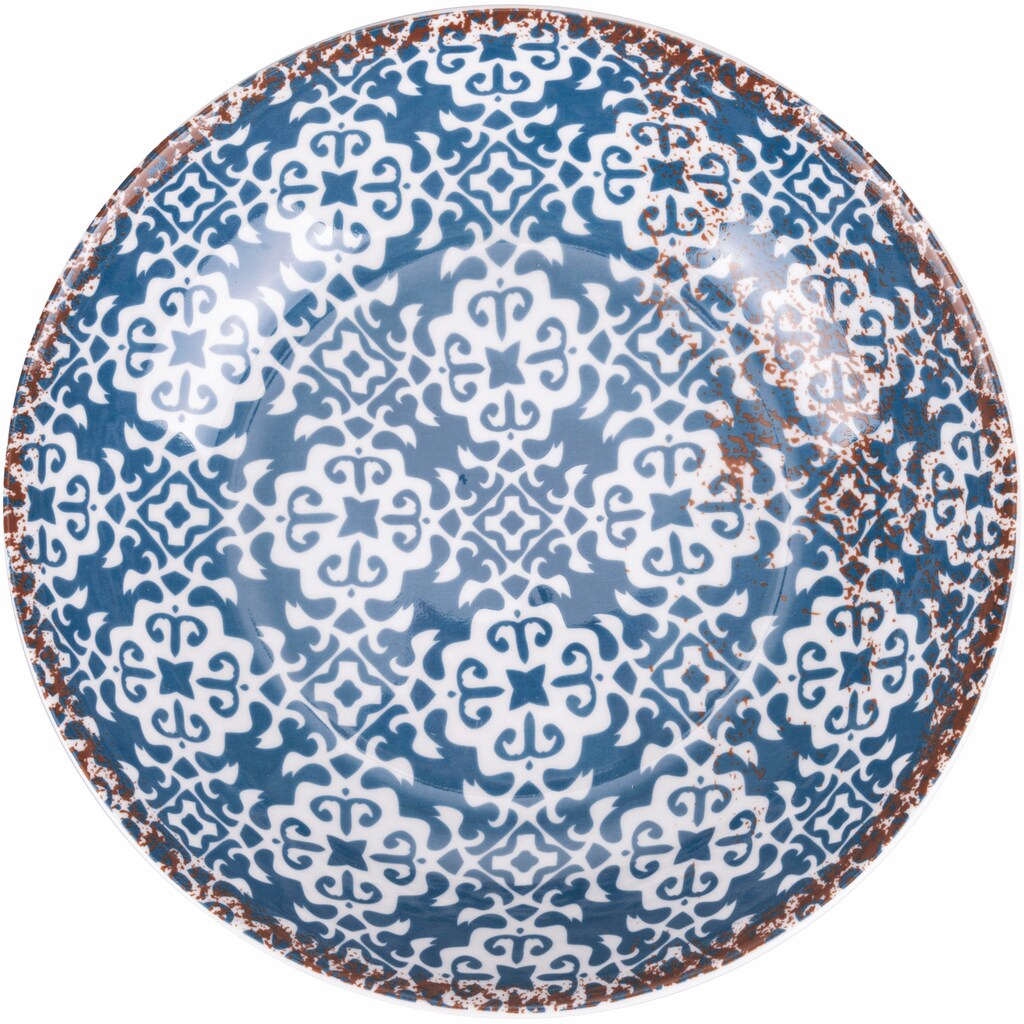 Villa d'Este Teller-Set »Geschirr-Set Kasbah Blue«, (Set, 18 tlg.)